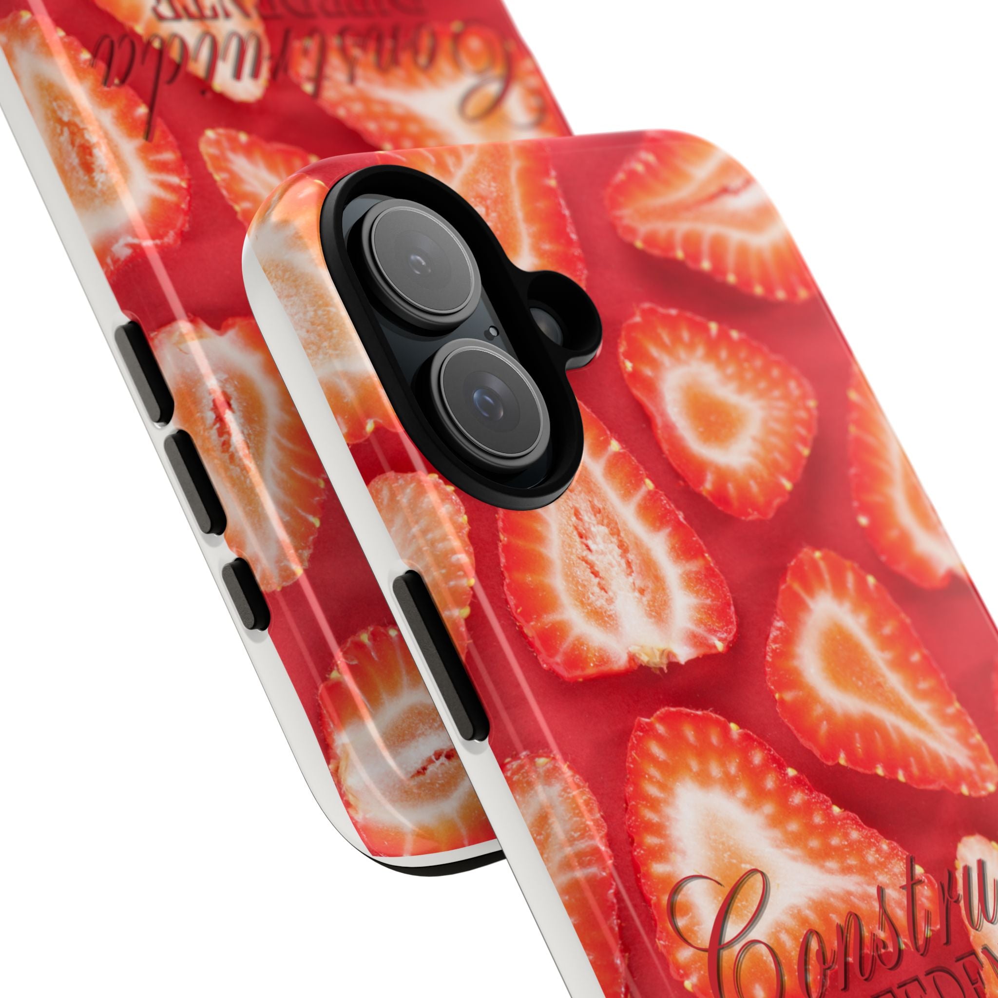 Strawberry Phone Case — Bold Red Fruit Pattern