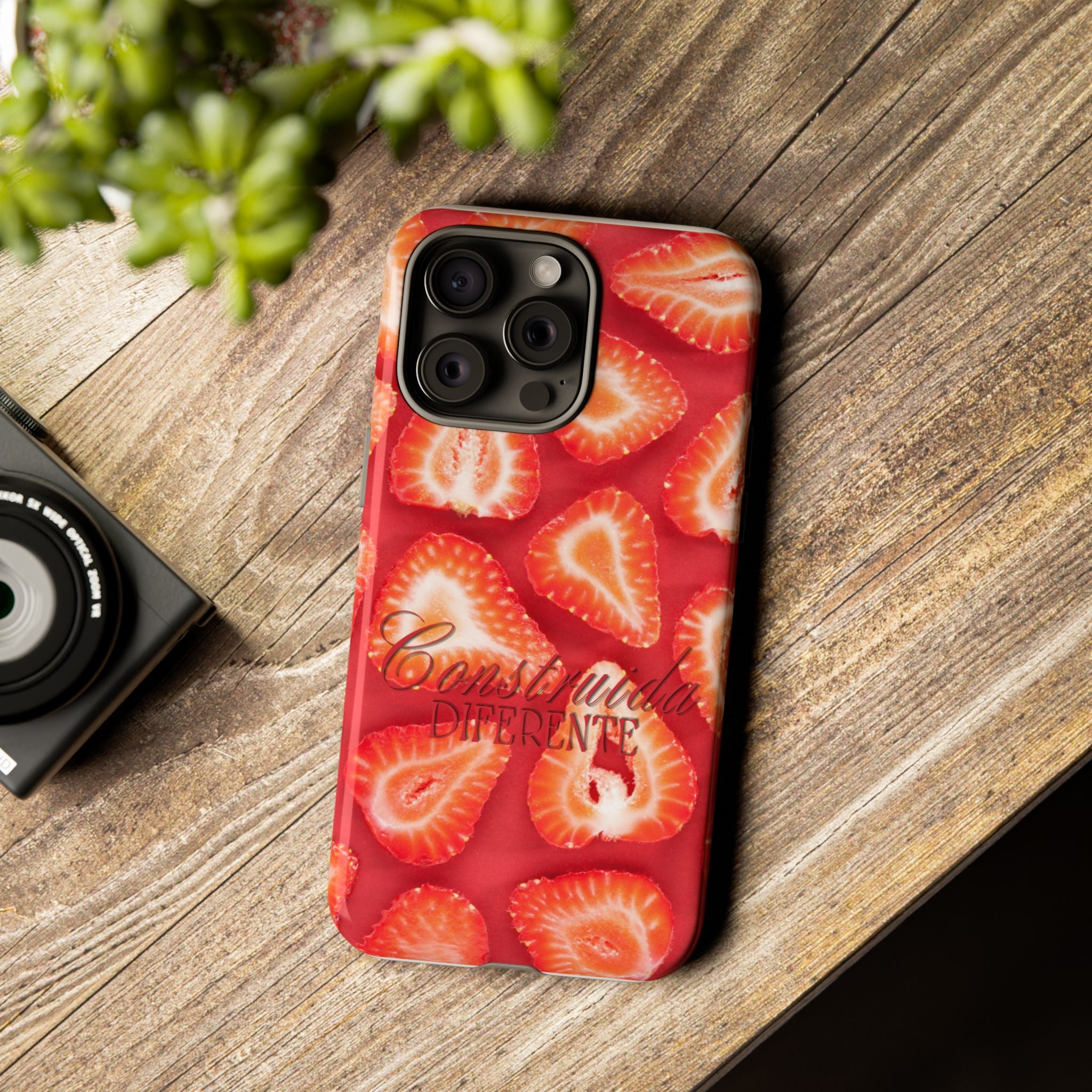 Strawberry Phone Case — Bold Red Fruit Pattern