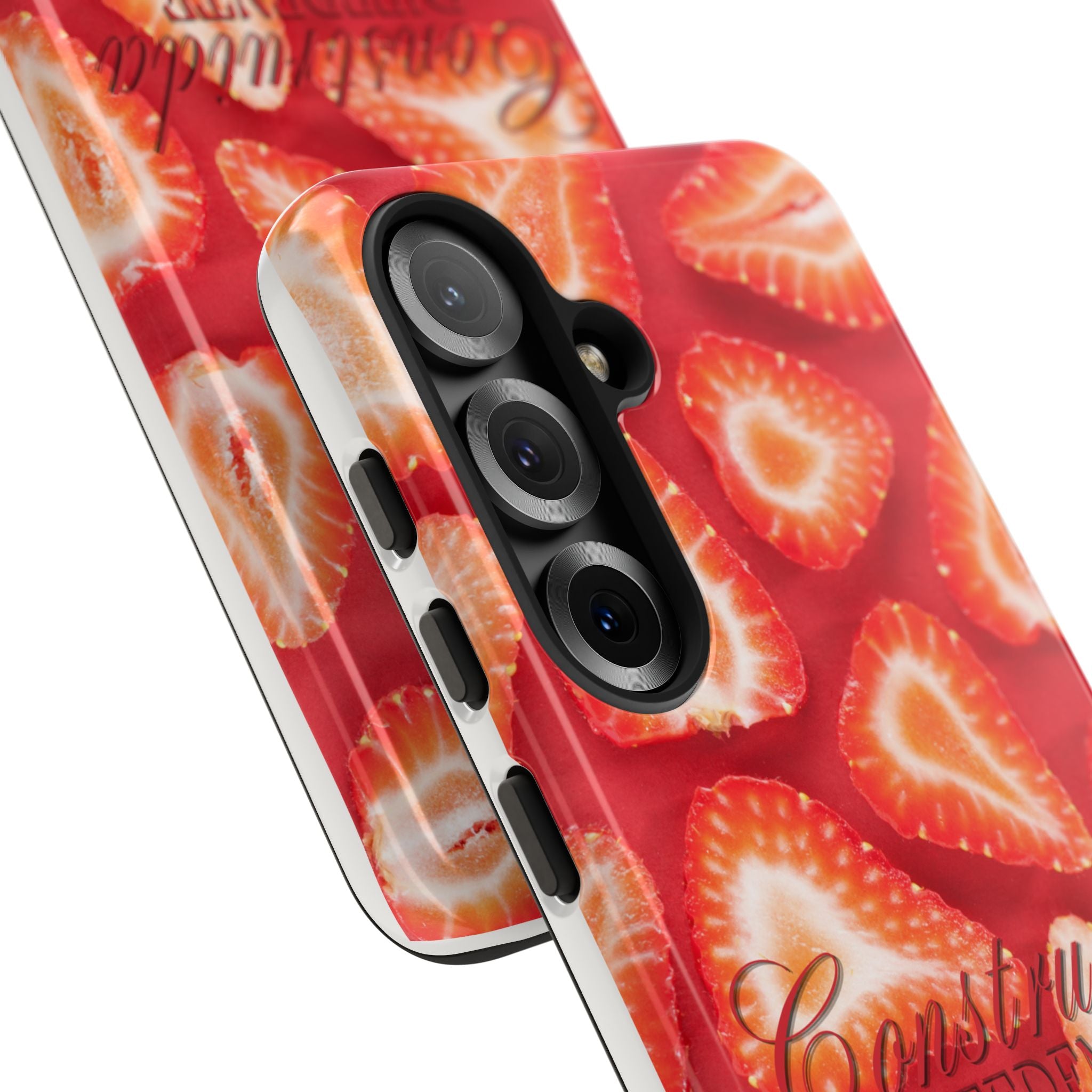 Strawberry Phone Case — Bold Red Fruit Pattern