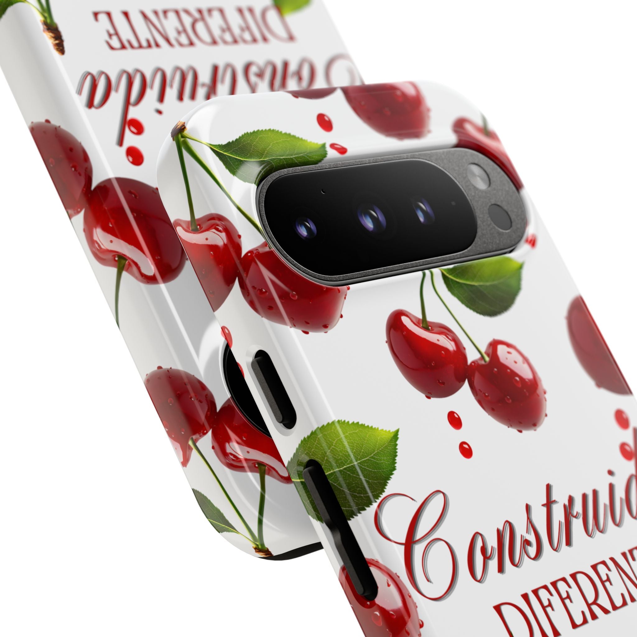 Cherry Pattern Phone Case — "Construida Diferente" Protective Tough Case