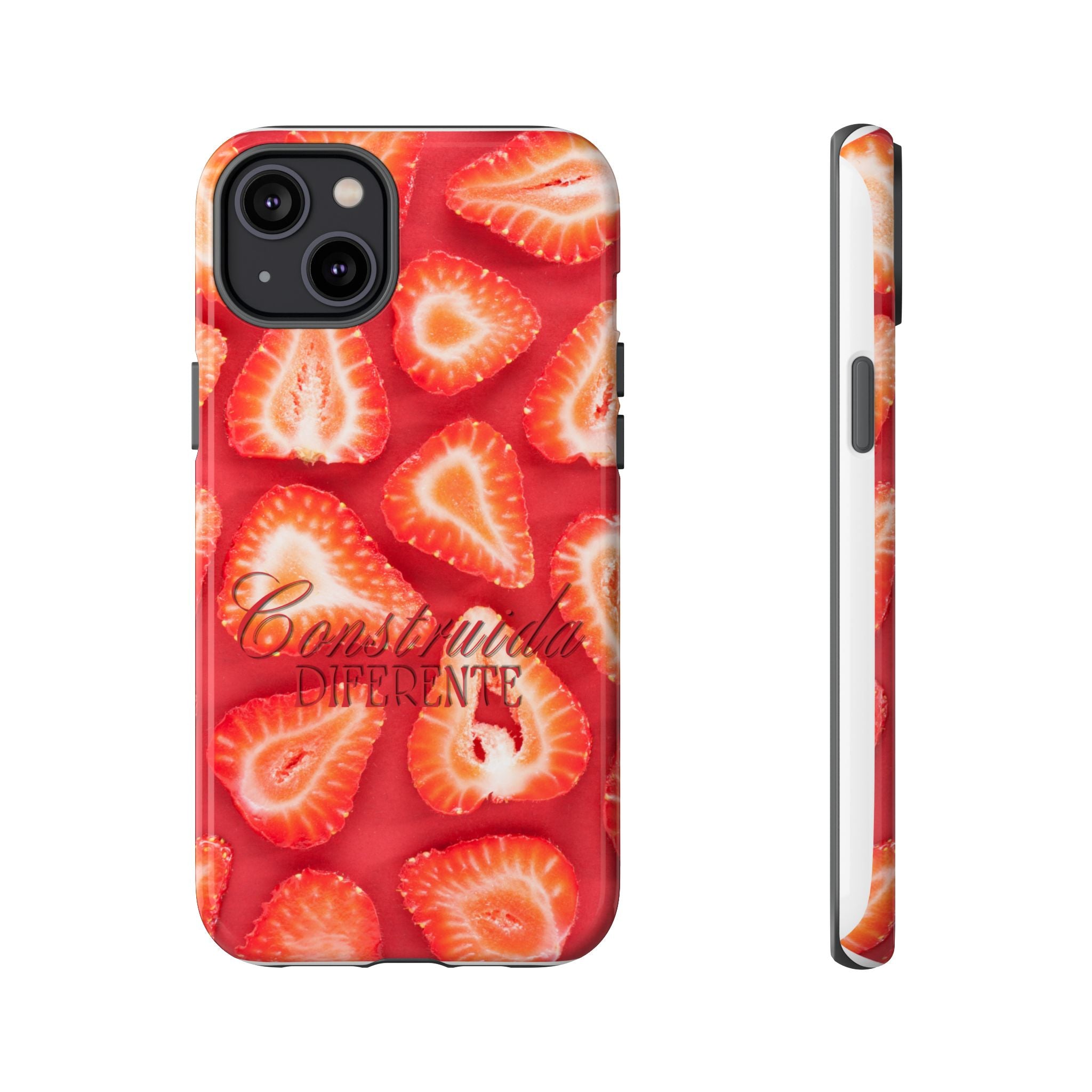 Strawberry Phone Case — Bold Red Fruit Pattern