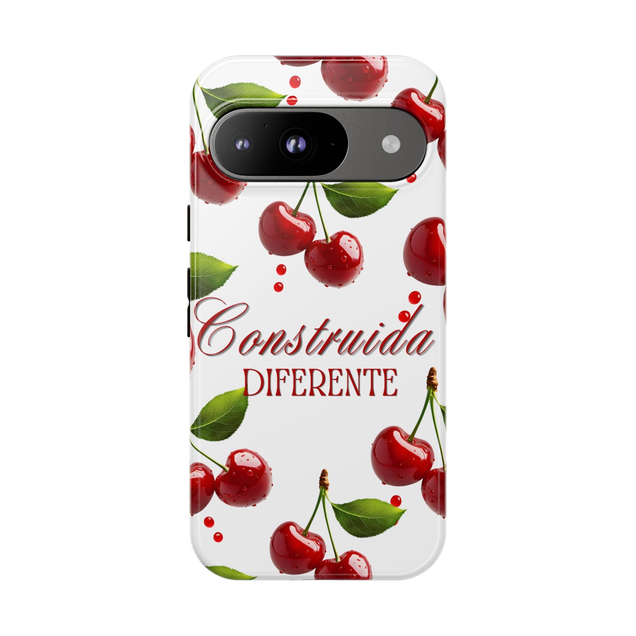 Cherry Pattern Phone Case — "Construida Diferente" Protective Tough Case