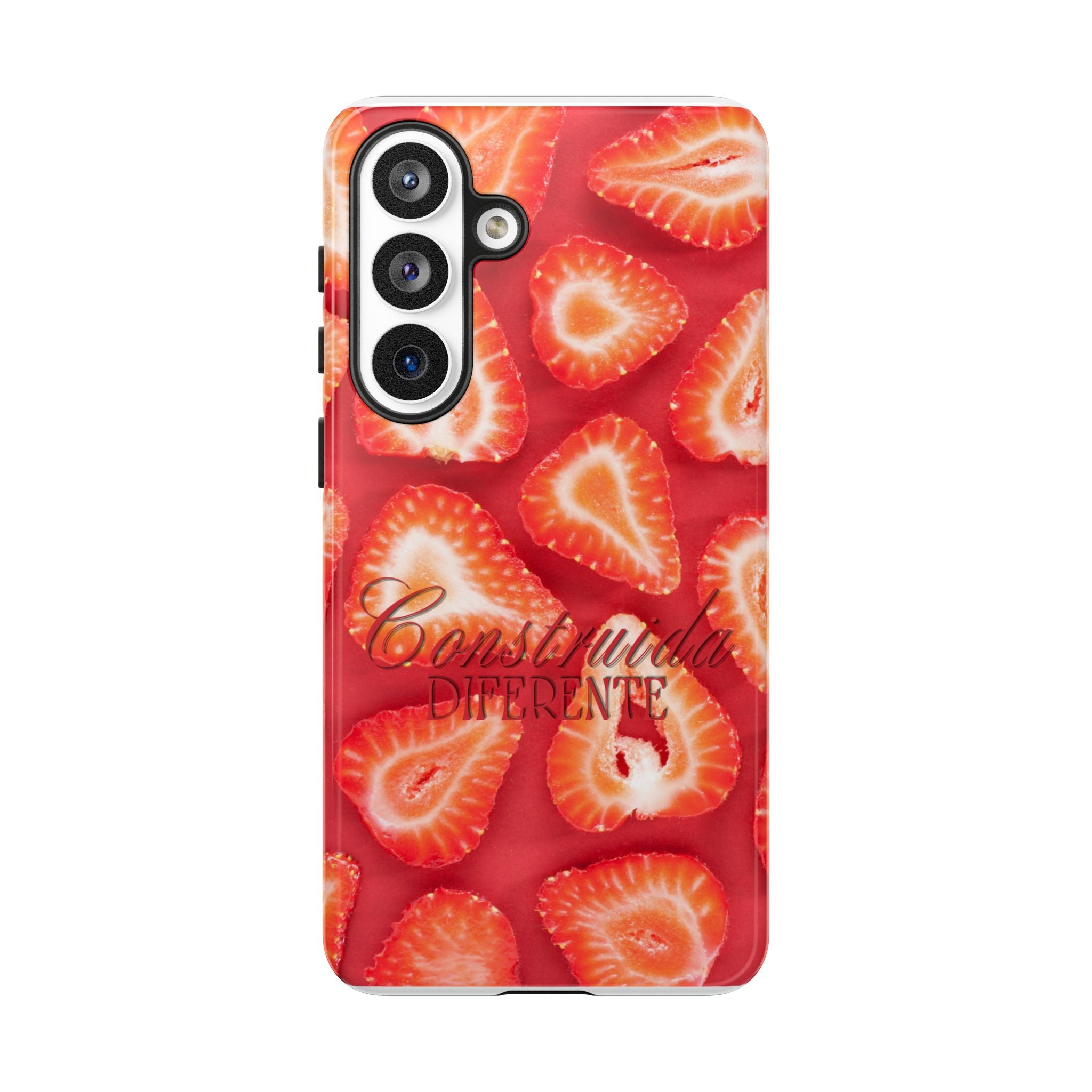 Strawberry Phone Case — Bold Red Fruit Pattern