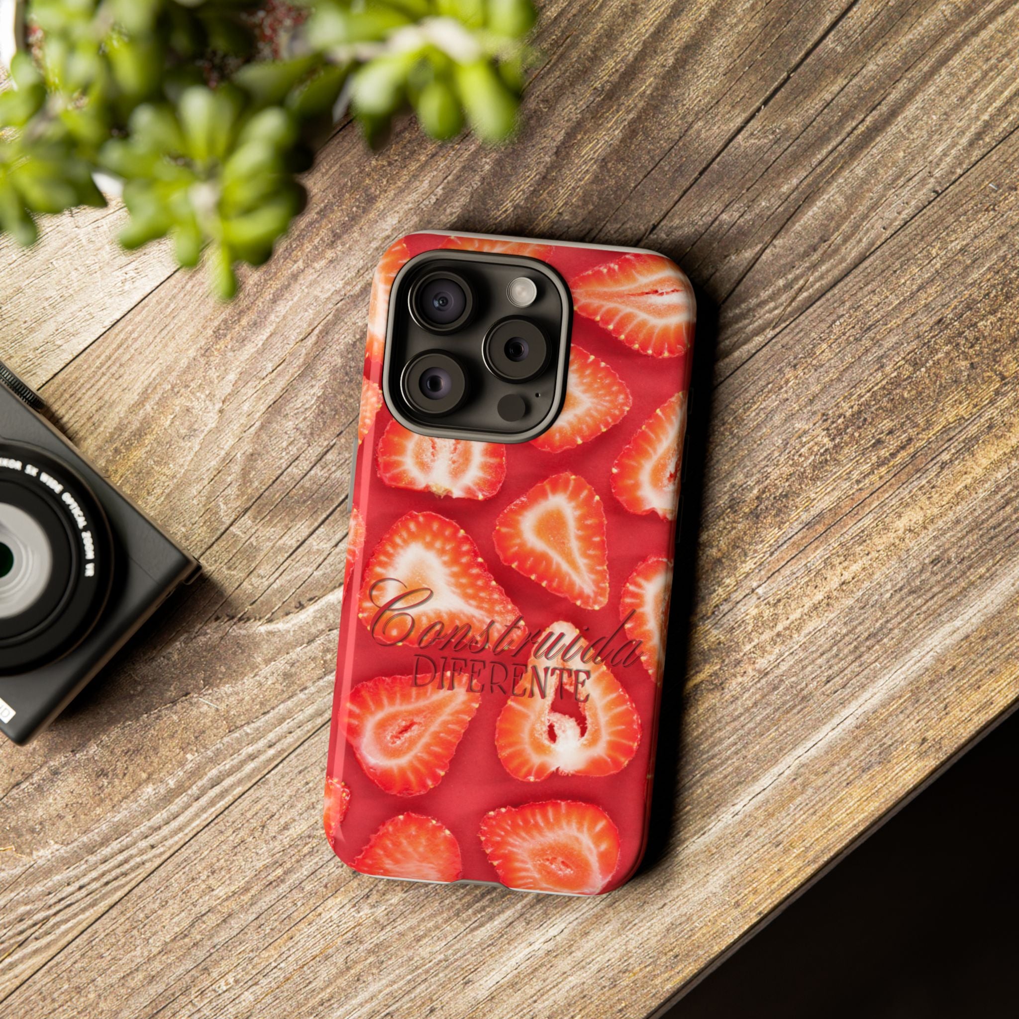 Strawberry Phone Case — Bold Red Fruit Pattern