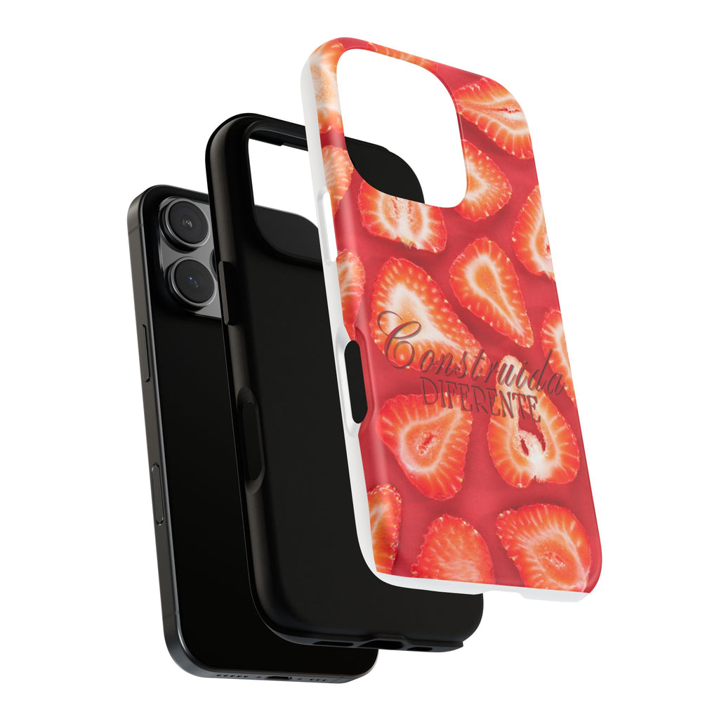 Strawberry Phone Case — Bold Red Fruit Pattern