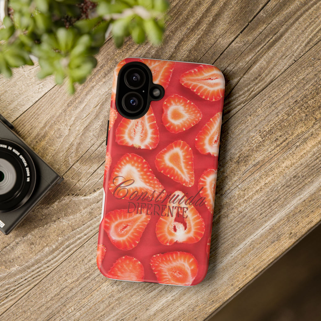 Strawberry Phone Case — Bold Red Fruit Pattern