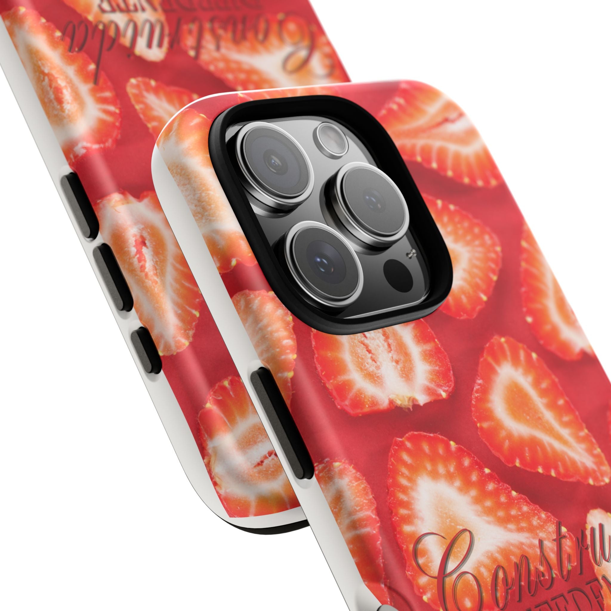 Strawberry Phone Case — Bold Red Fruit Pattern