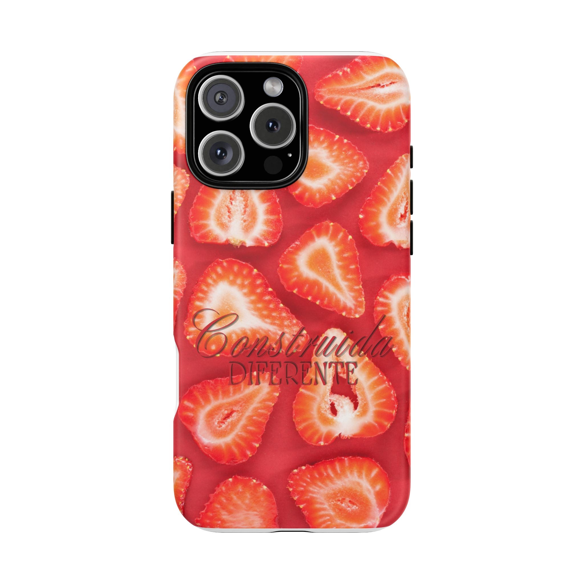 Strawberry Phone Case — Bold Red Fruit Pattern