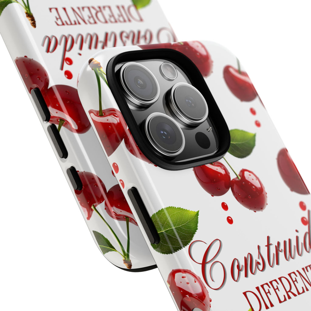 Cherry Pattern Phone Case — "Construida Diferente" Protective Tough Case