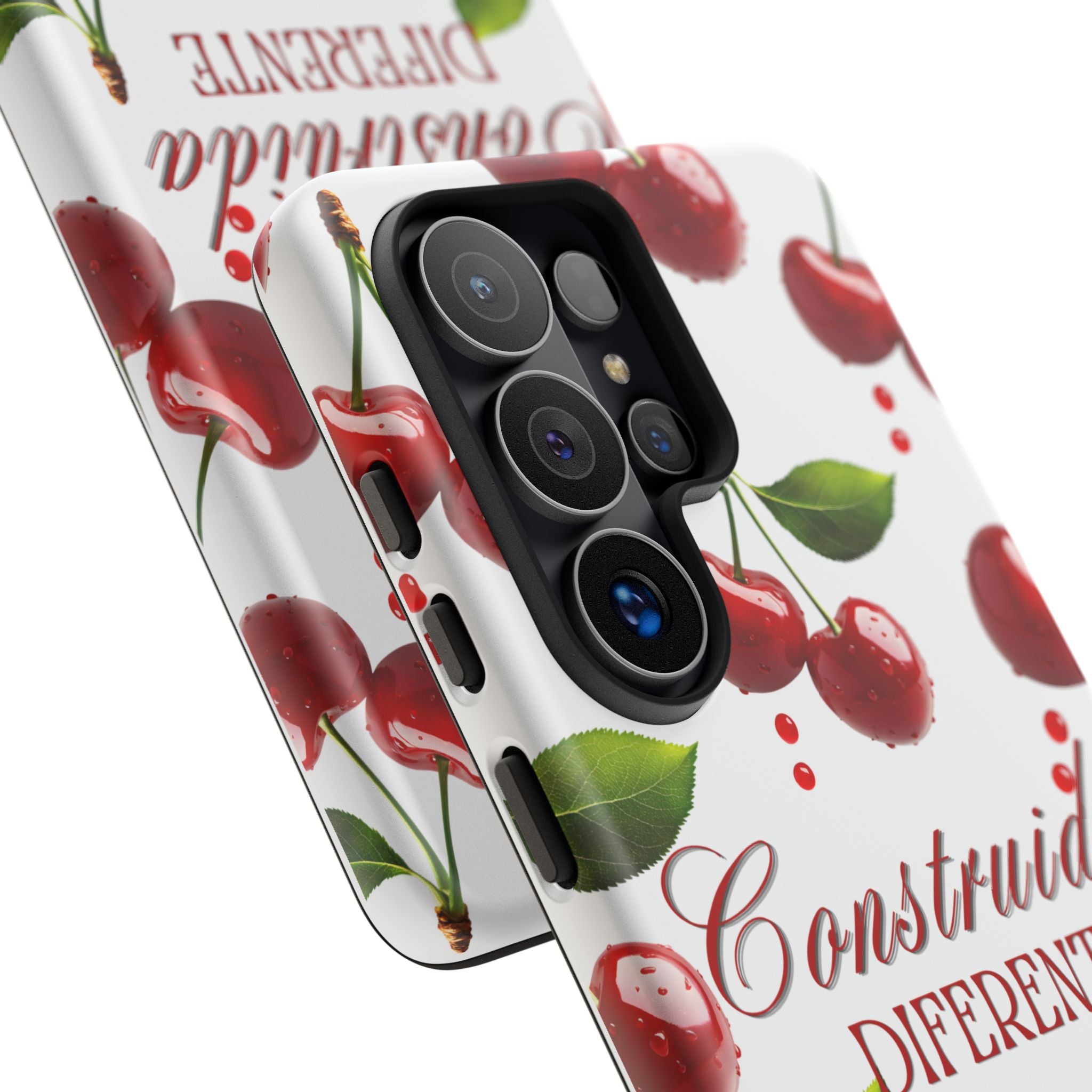 Cherry Pattern Phone Case — "Construida Diferente" Protective Tough Case