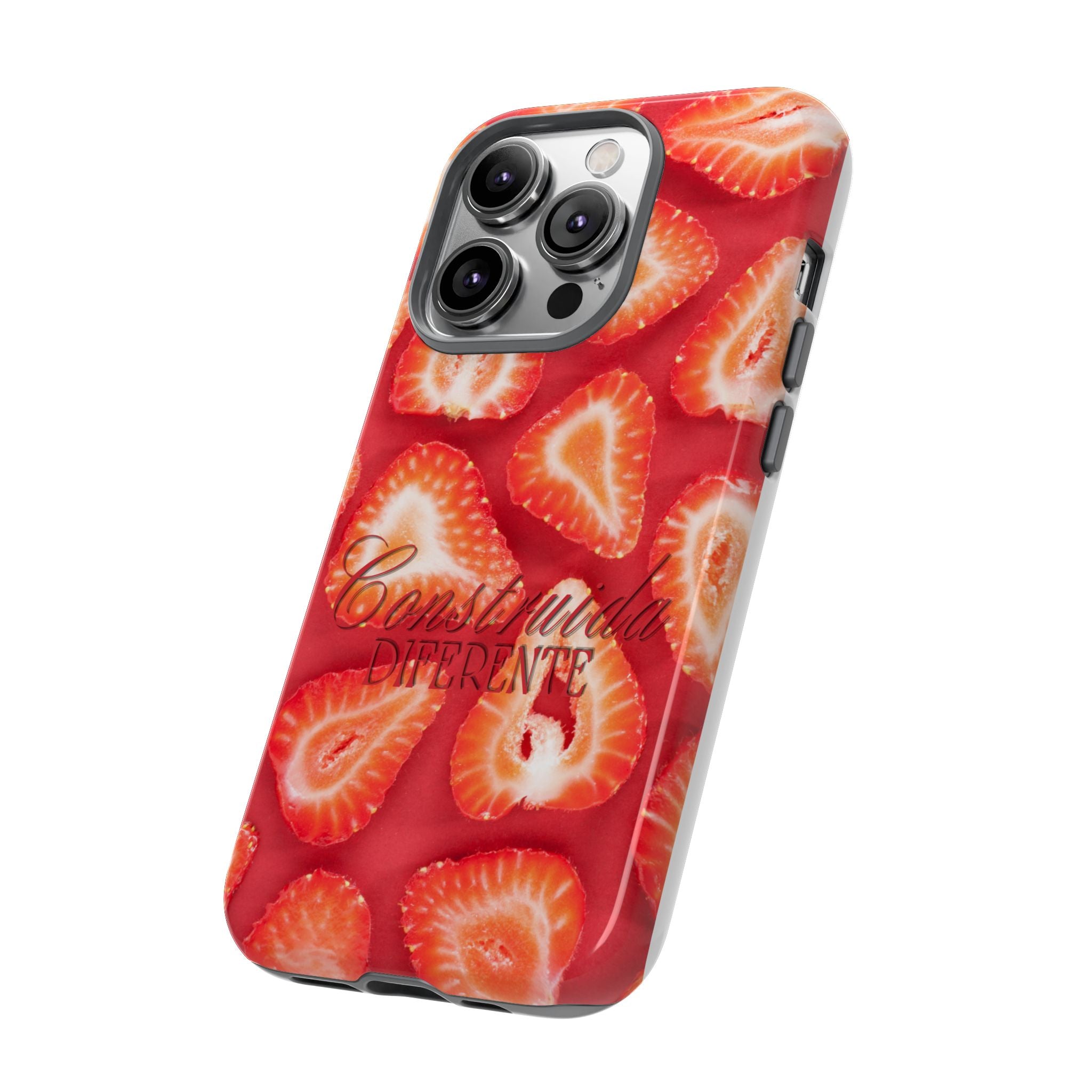 Strawberry Phone Case — Bold Red Fruit Pattern