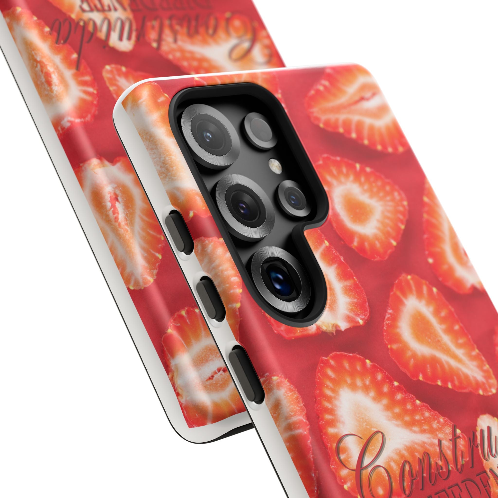 Strawberry Phone Case — Bold Red Fruit Pattern