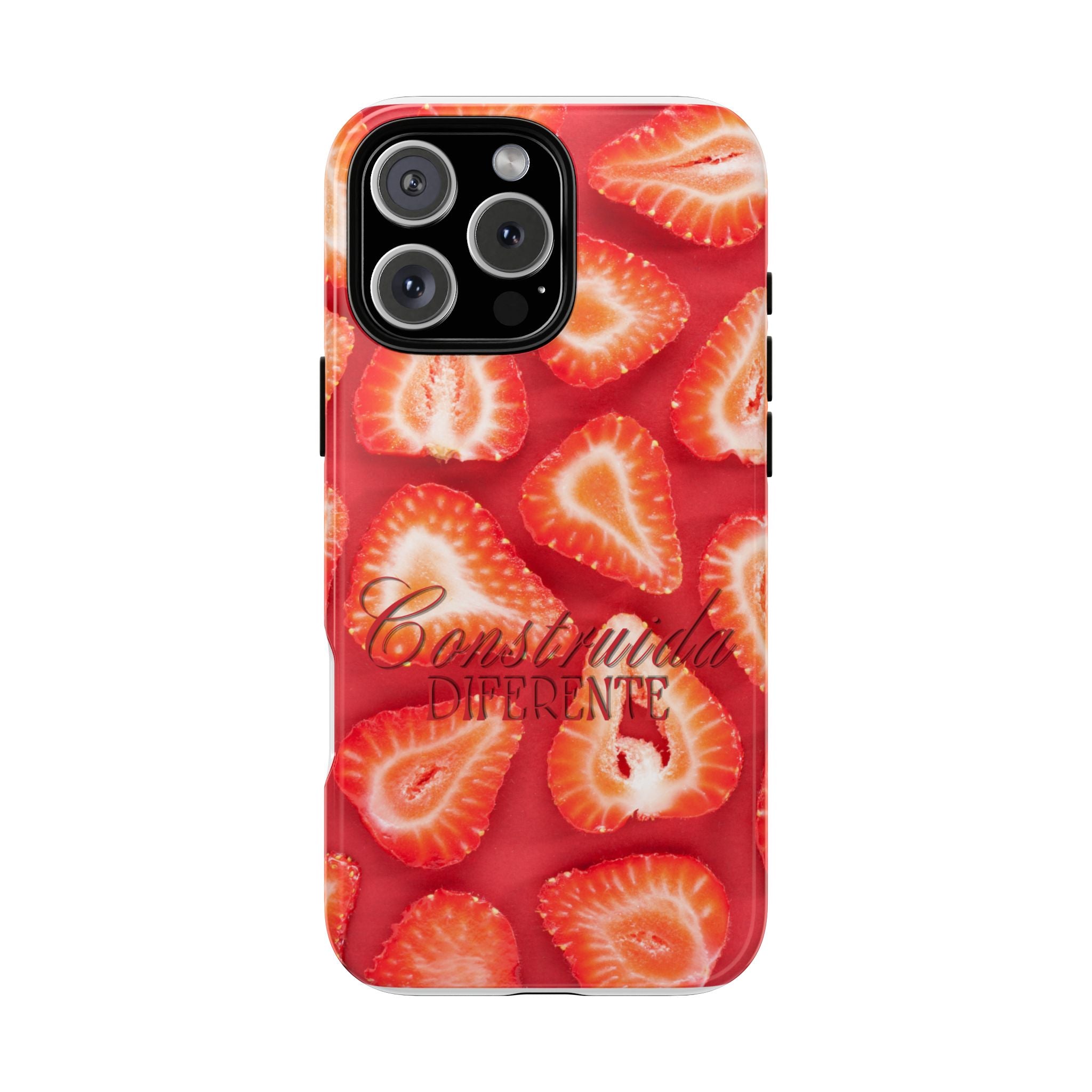 Strawberry Phone Case — Bold Red Fruit Pattern