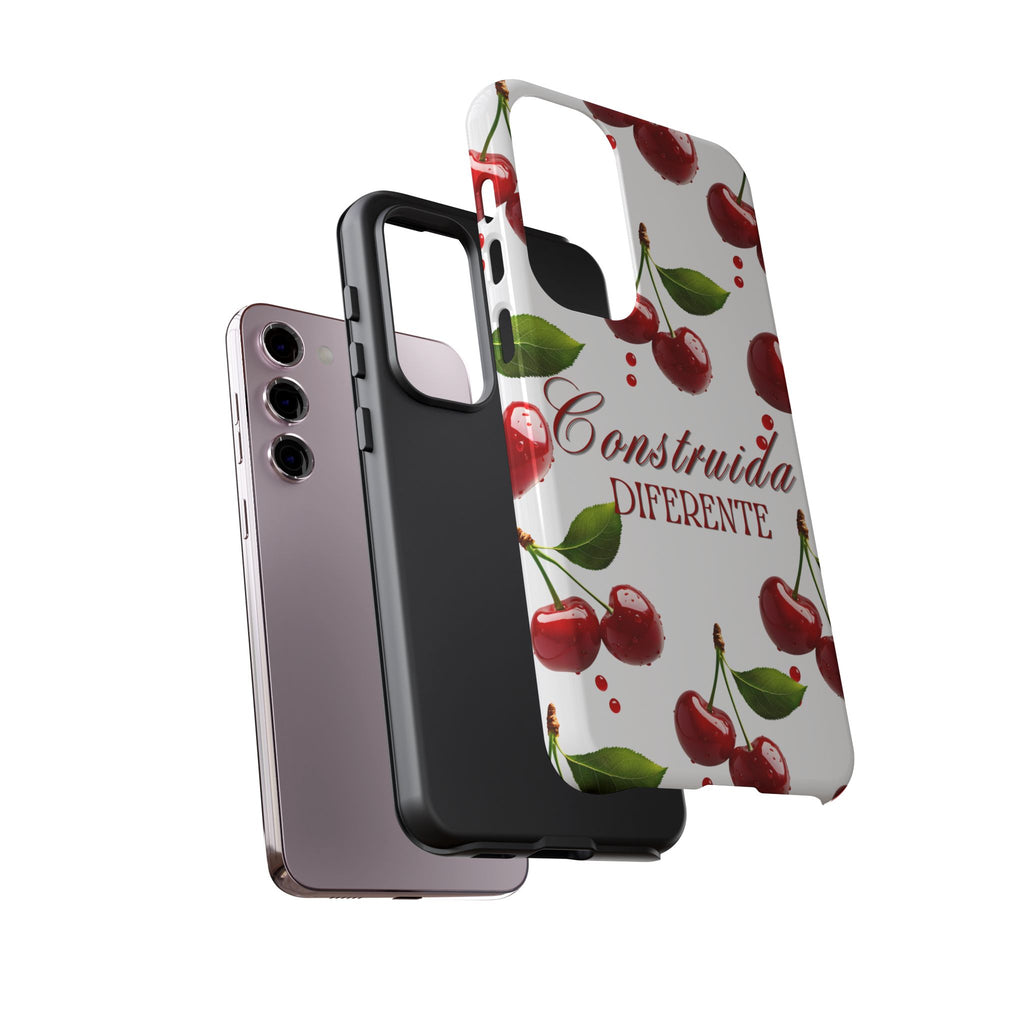 Cherry Pattern Phone Case — "Construida Diferente" Protective Tough Case