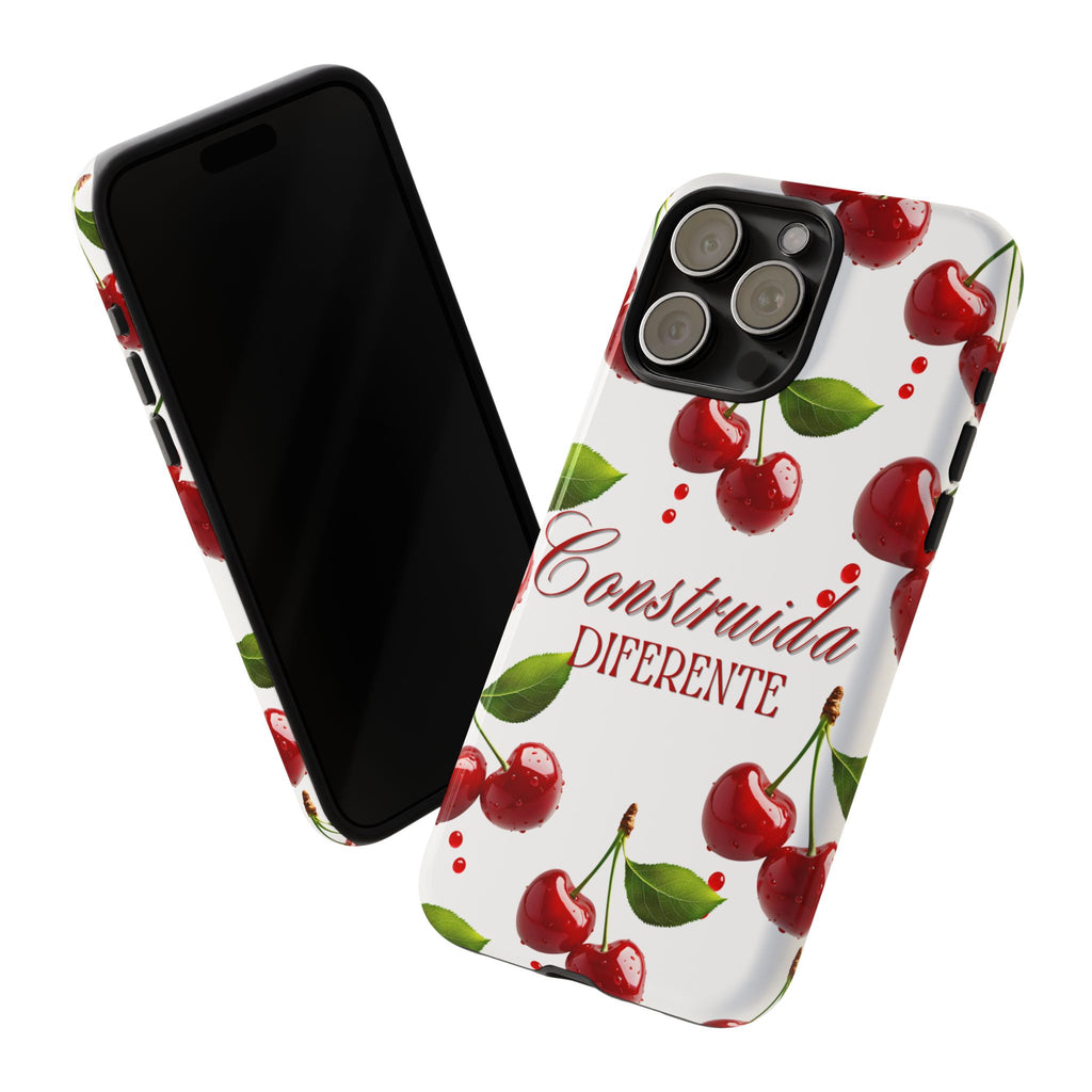 Cherry Pattern Phone Case — "Construida Diferente" Protective Tough Case