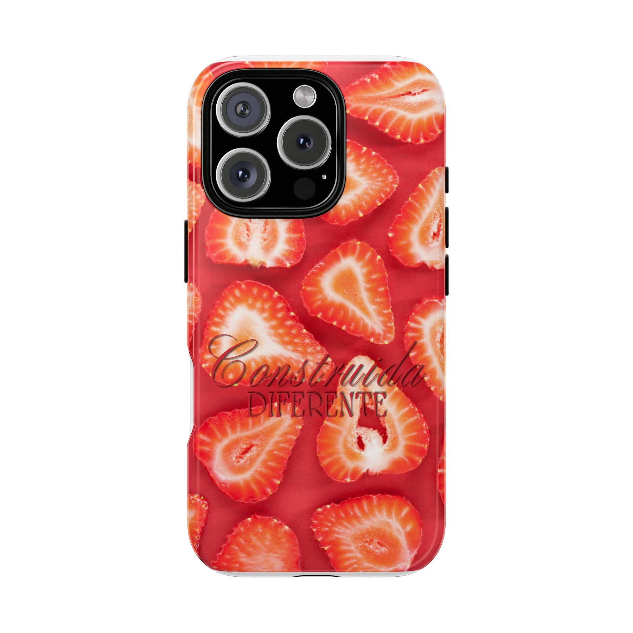 Strawberry Phone Case — Bold Red Fruit Pattern