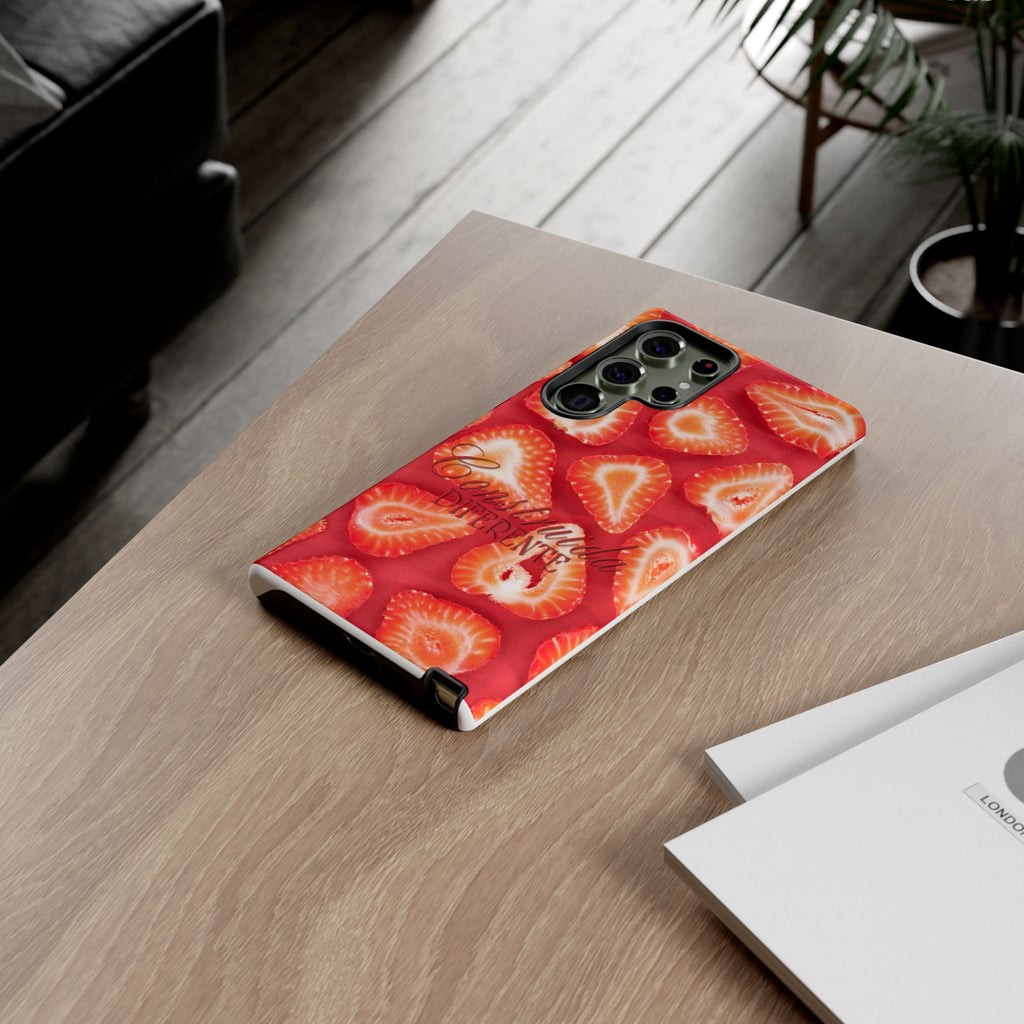 Strawberry Phone Case — Bold Red Fruit Pattern