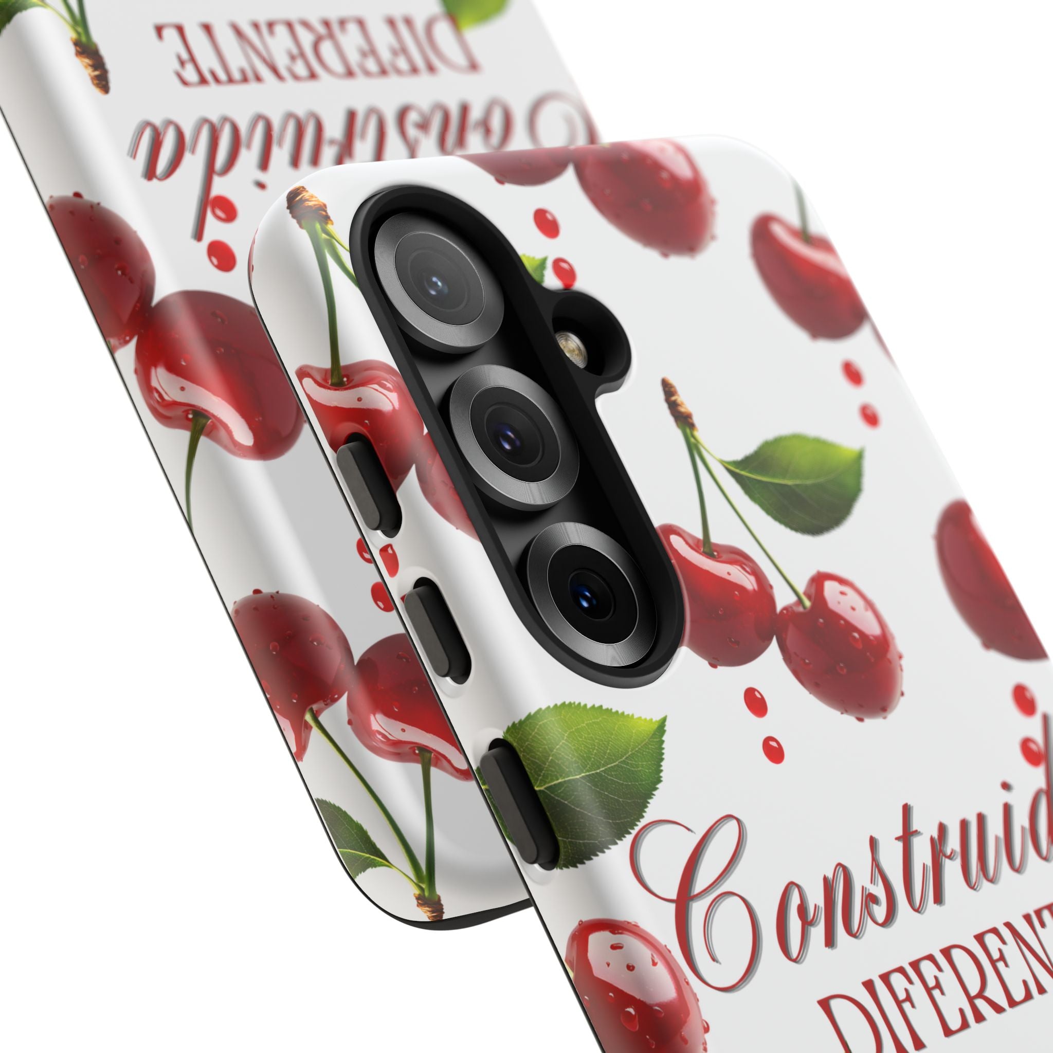 Cherry Pattern Phone Case — "Construida Diferente" Protective Tough Case