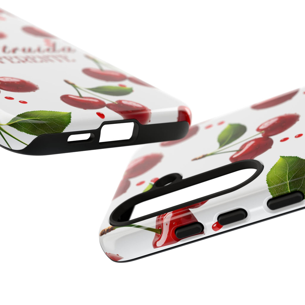 Cherry Pattern Phone Case — "Construida Diferente" Protective Tough Case
