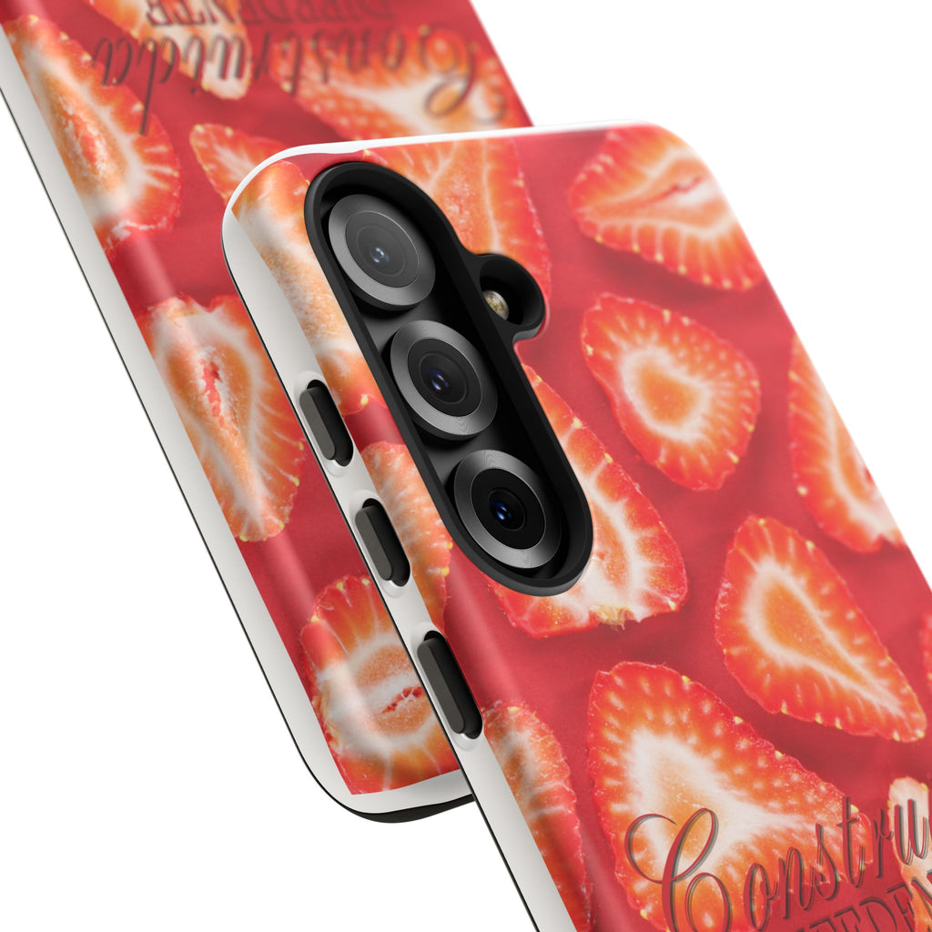Strawberry Phone Case — Bold Red Fruit Pattern
