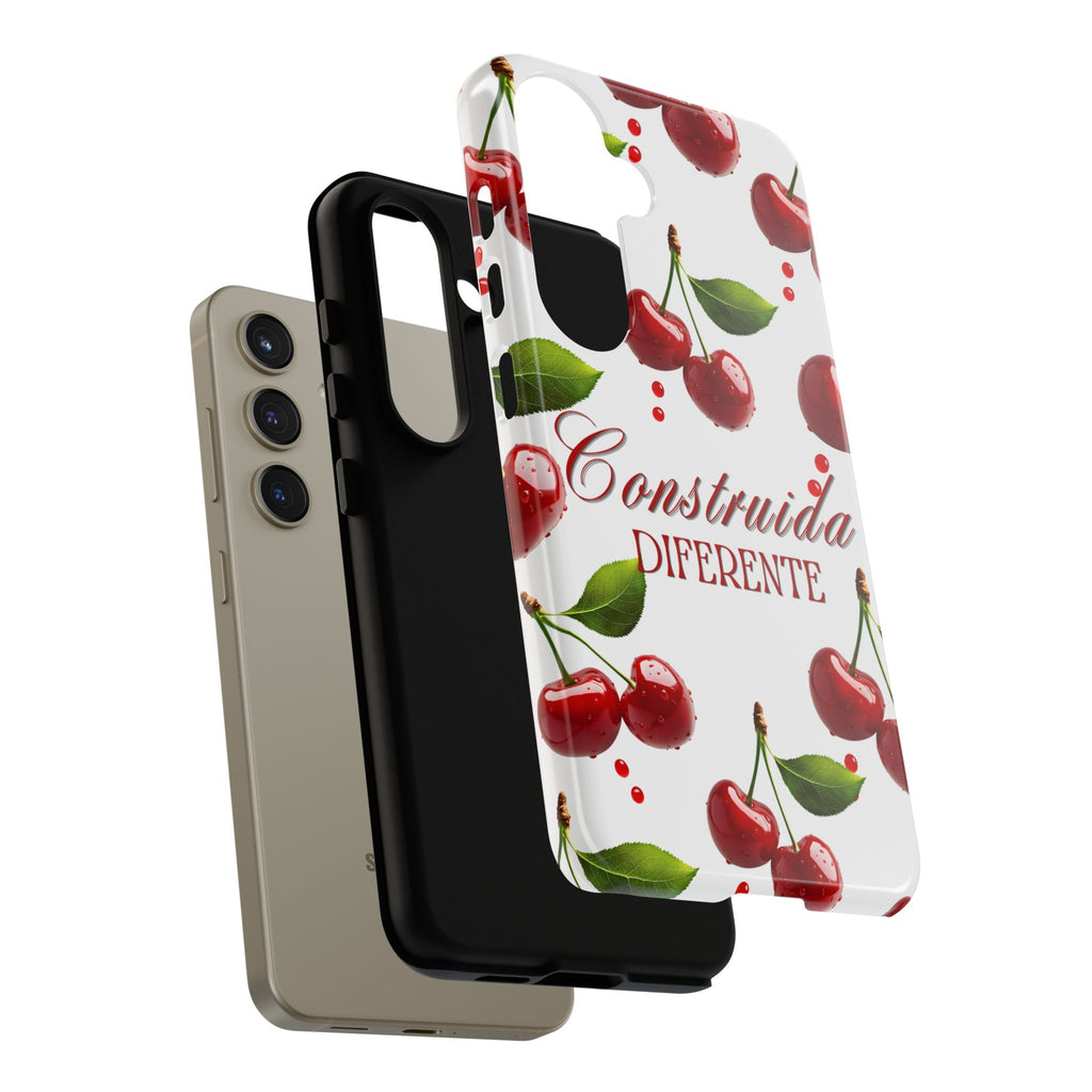 Cherry Pattern Phone Case — "Construida Diferente" Protective Tough Case
