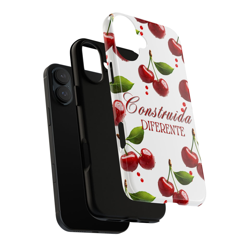 Cherry Pattern Phone Case — "Construida Diferente" Protective Tough Case