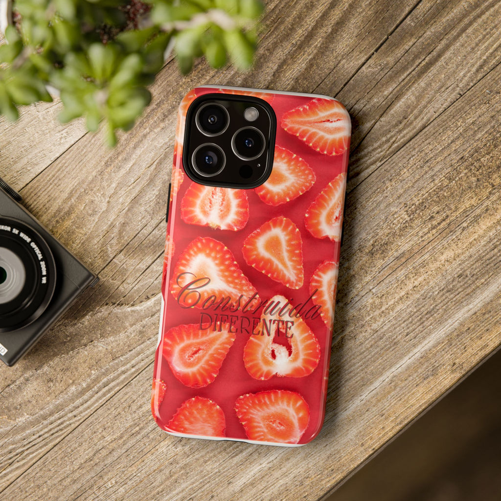 Strawberry Phone Case — Bold Red Fruit Pattern