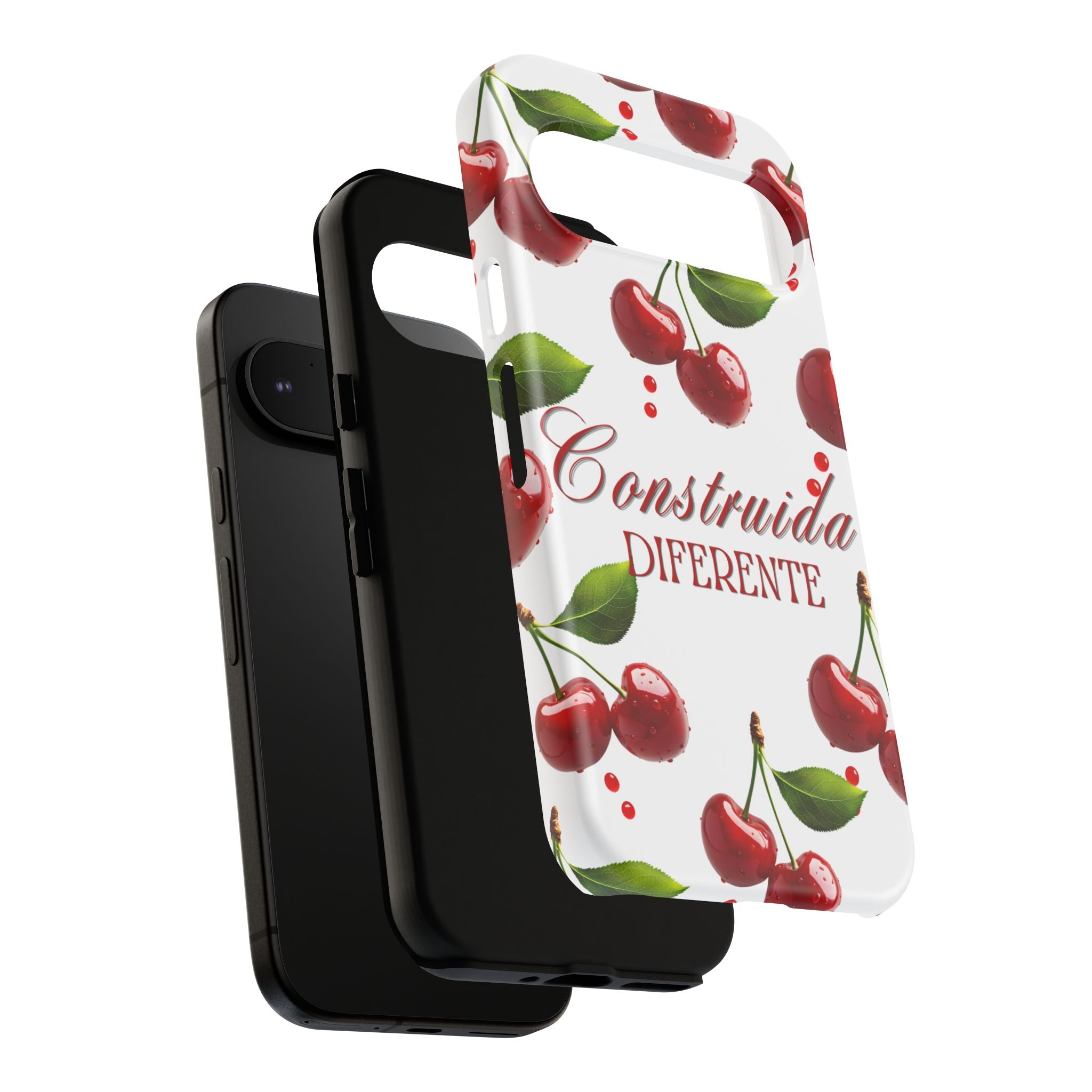 Cherry Pattern Phone Case — "Construida Diferente" Protective Tough Case