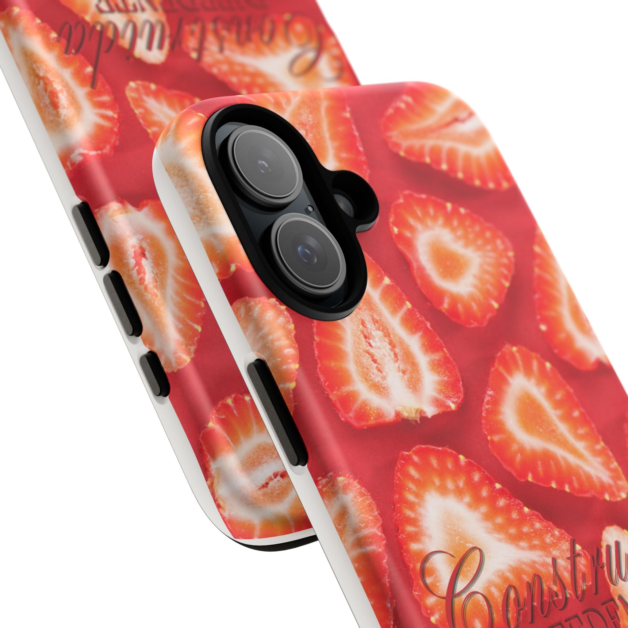 Strawberry Phone Case — Bold Red Fruit Pattern