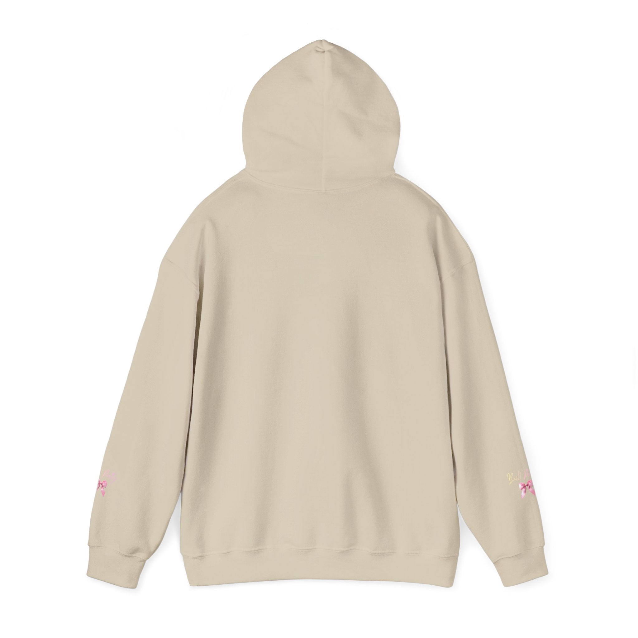 Pretty Bow Hoodie — "Built Pretty" Pink Ribbon Graphic