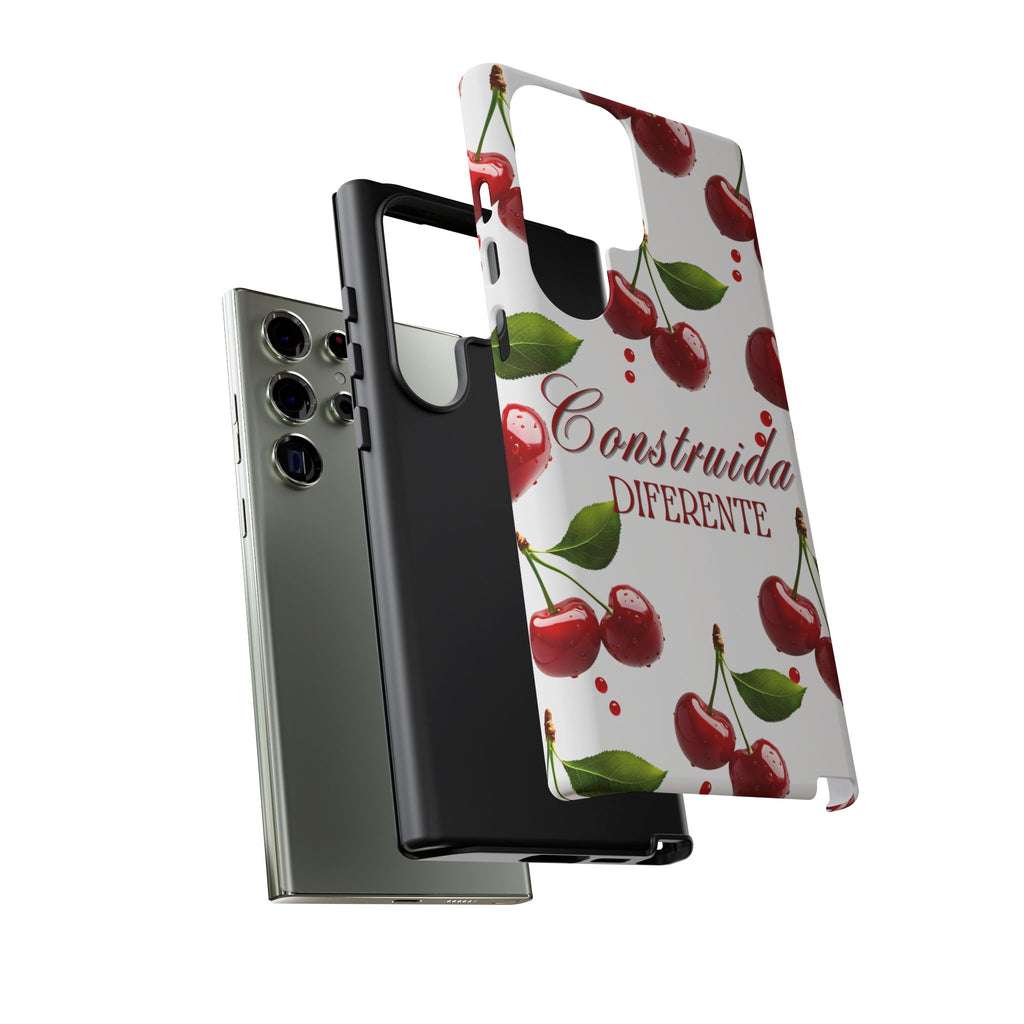 Cherry Pattern Phone Case — "Construida Diferente" Protective Tough Case