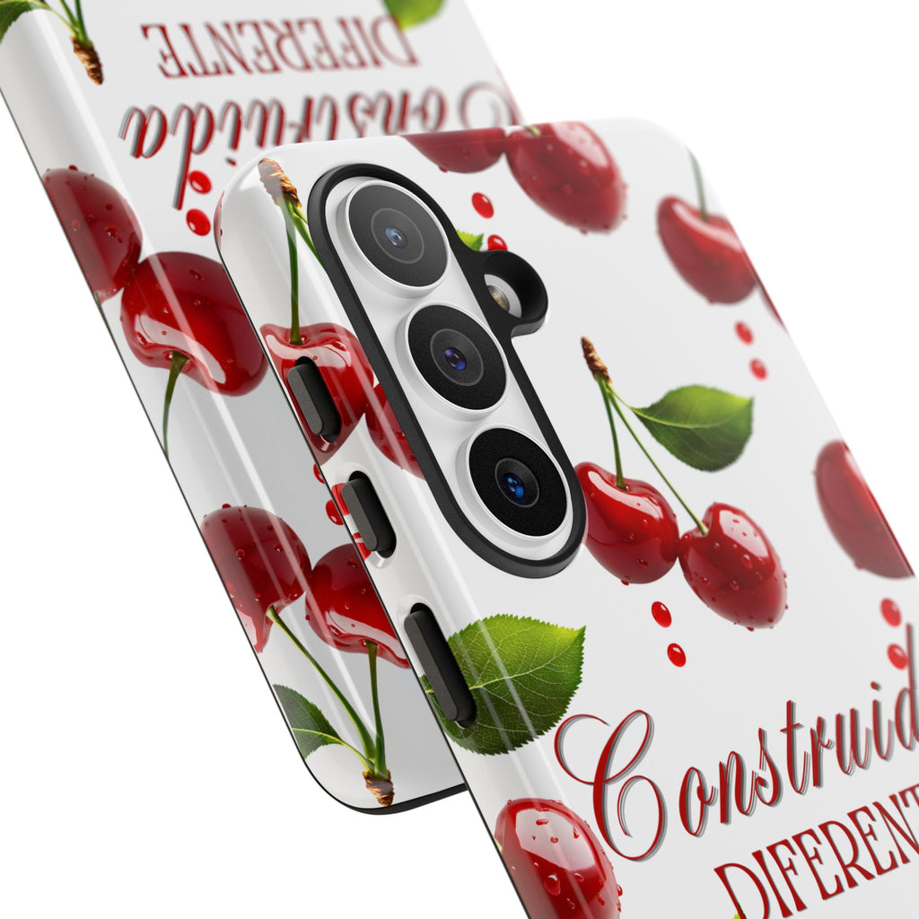 Cherry Pattern Phone Case — "Construida Diferente" Protective Tough Case