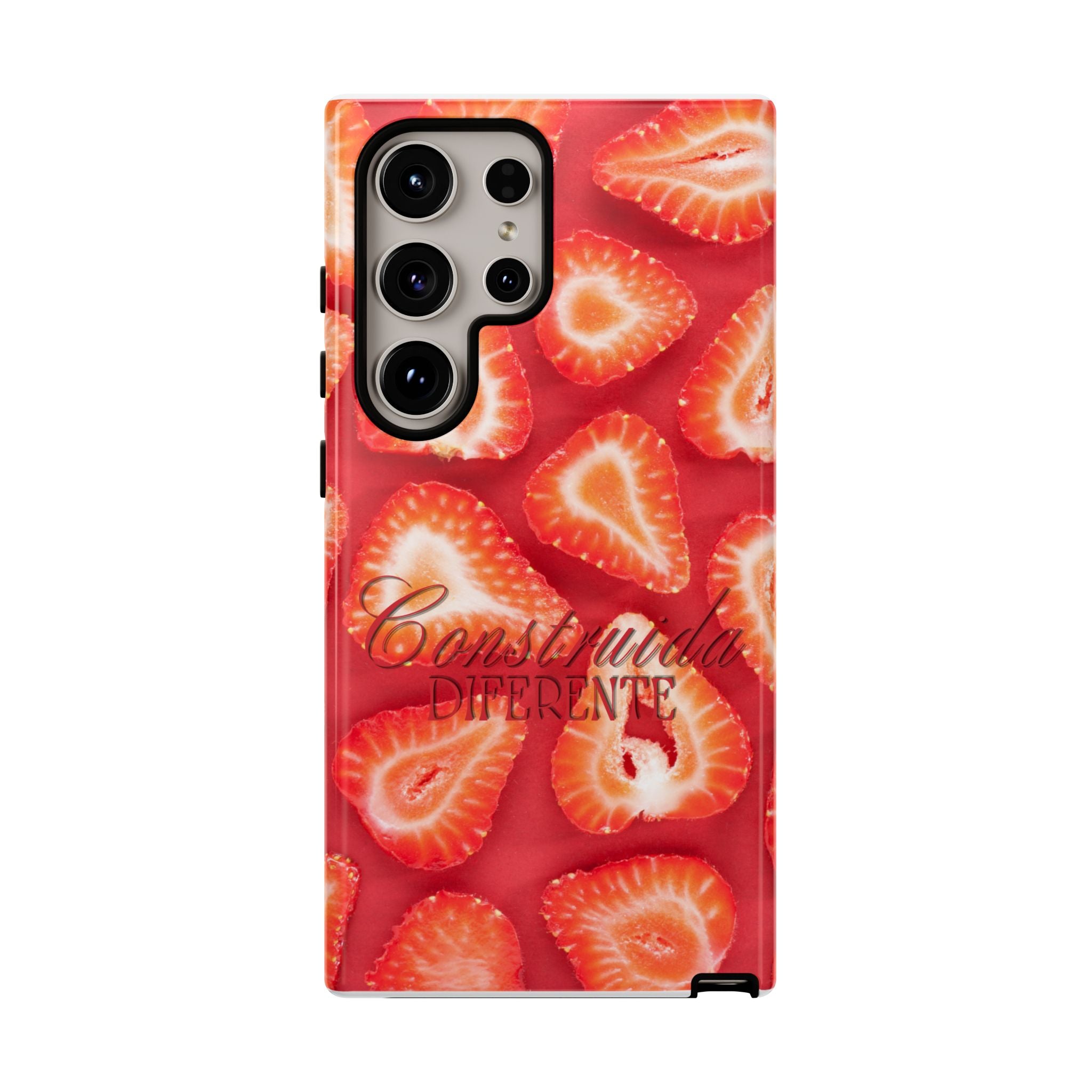 Strawberry Phone Case — Bold Red Fruit Pattern