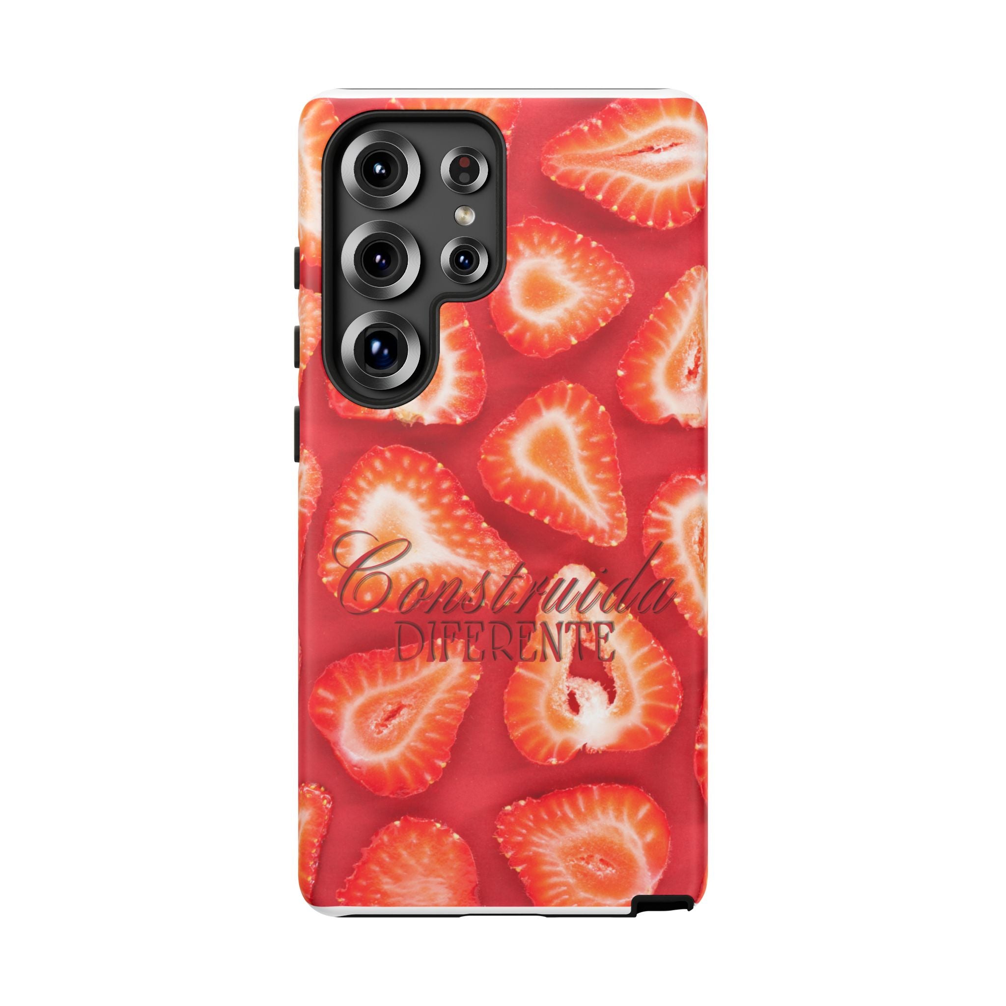 Strawberry Phone Case — Bold Red Fruit Pattern
