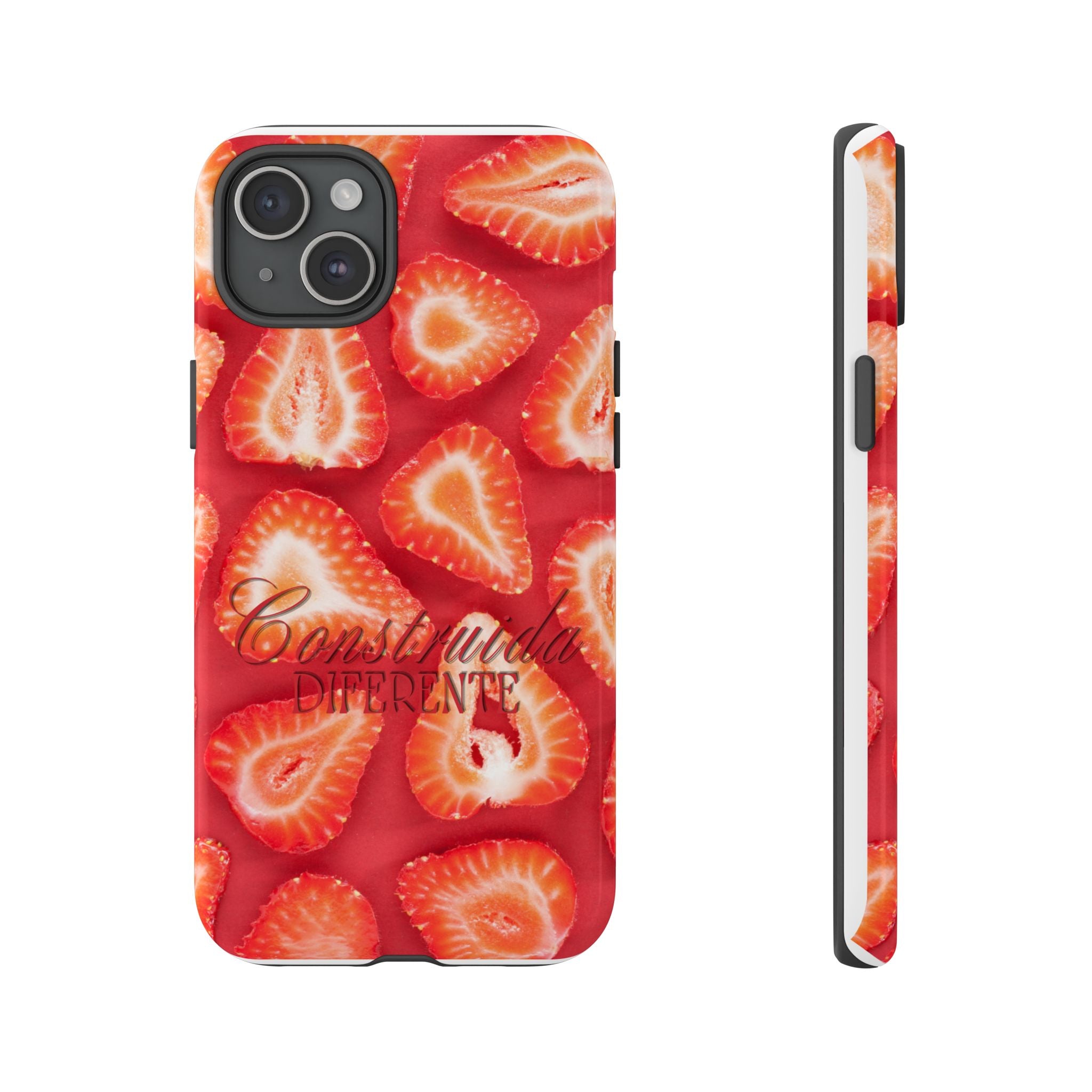 Strawberry Phone Case — Bold Red Fruit Pattern
