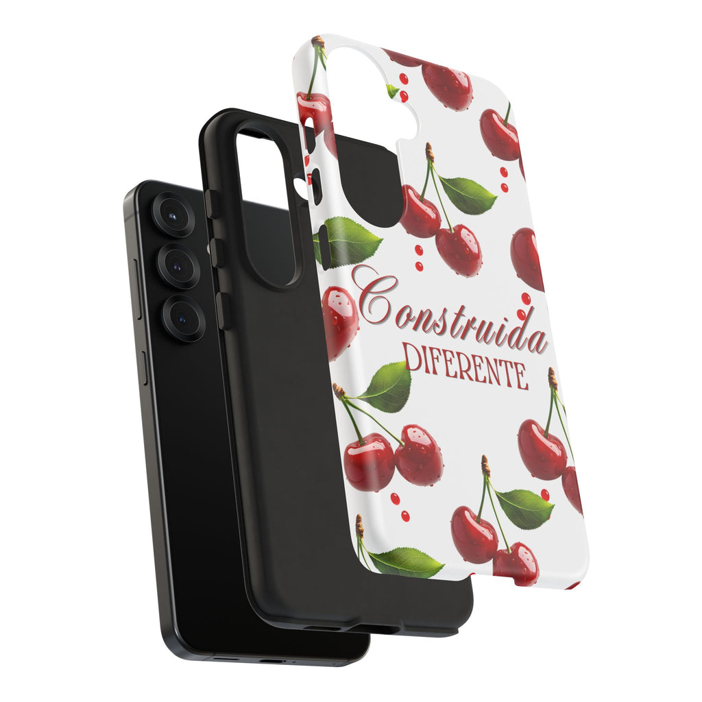 Cherry Pattern Phone Case — "Construida Diferente" Protective Tough Case