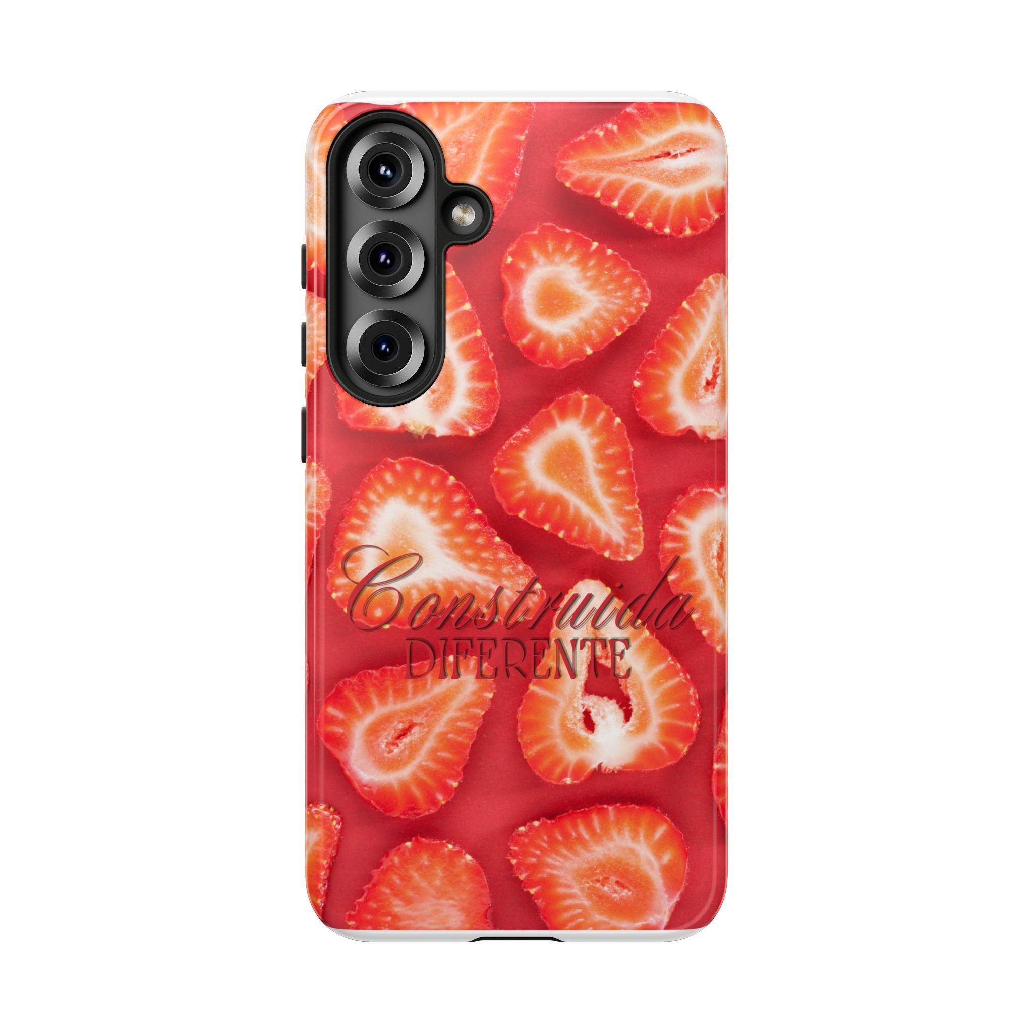 Strawberry Phone Case — Bold Red Fruit Pattern