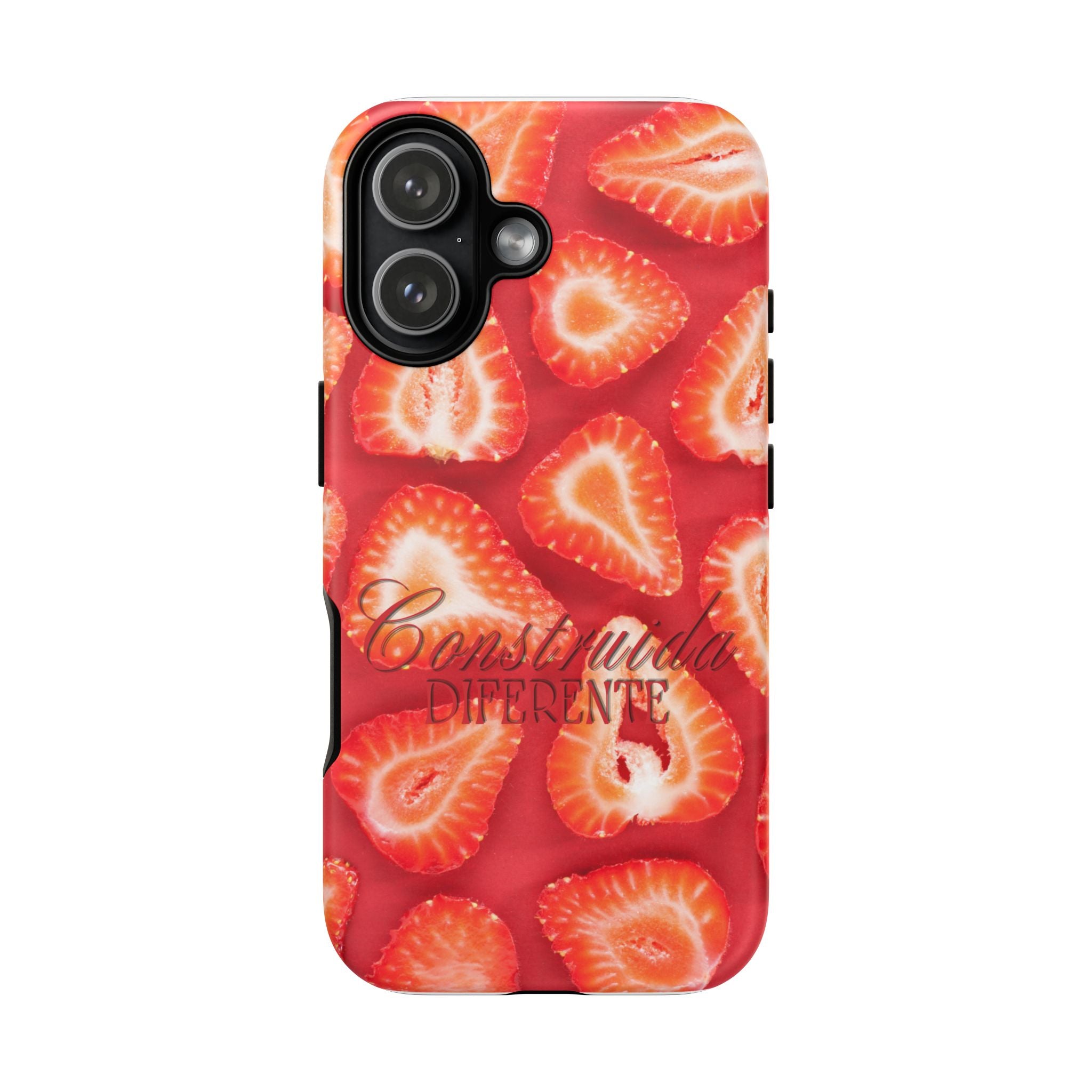Strawberry Phone Case — Bold Red Fruit Pattern