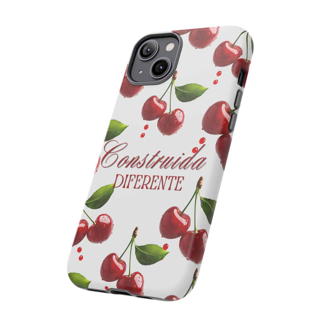 Cherry Pattern Phone Case — "Construida Diferente" Protective Tough Case
