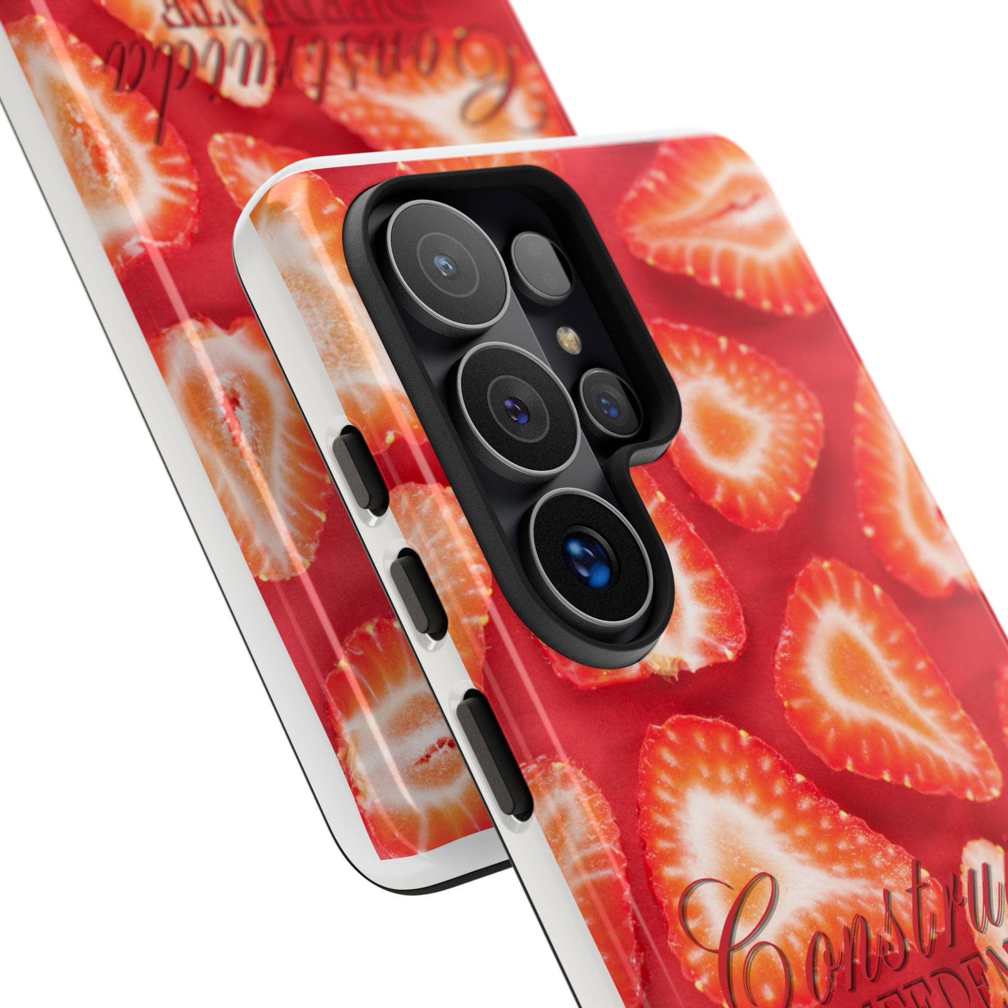 Strawberry Phone Case — Bold Red Fruit Pattern