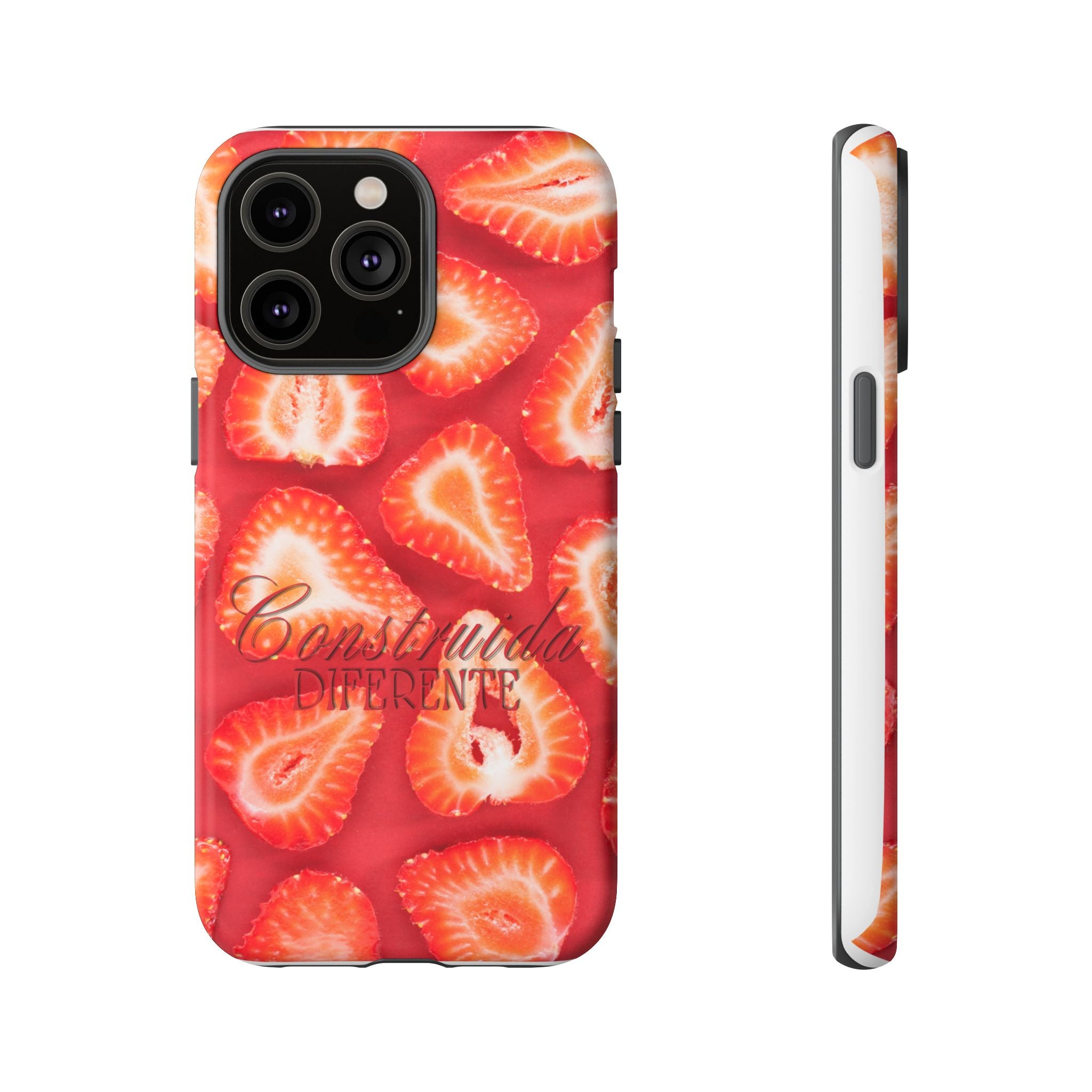Strawberry Phone Case — Bold Red Fruit Pattern