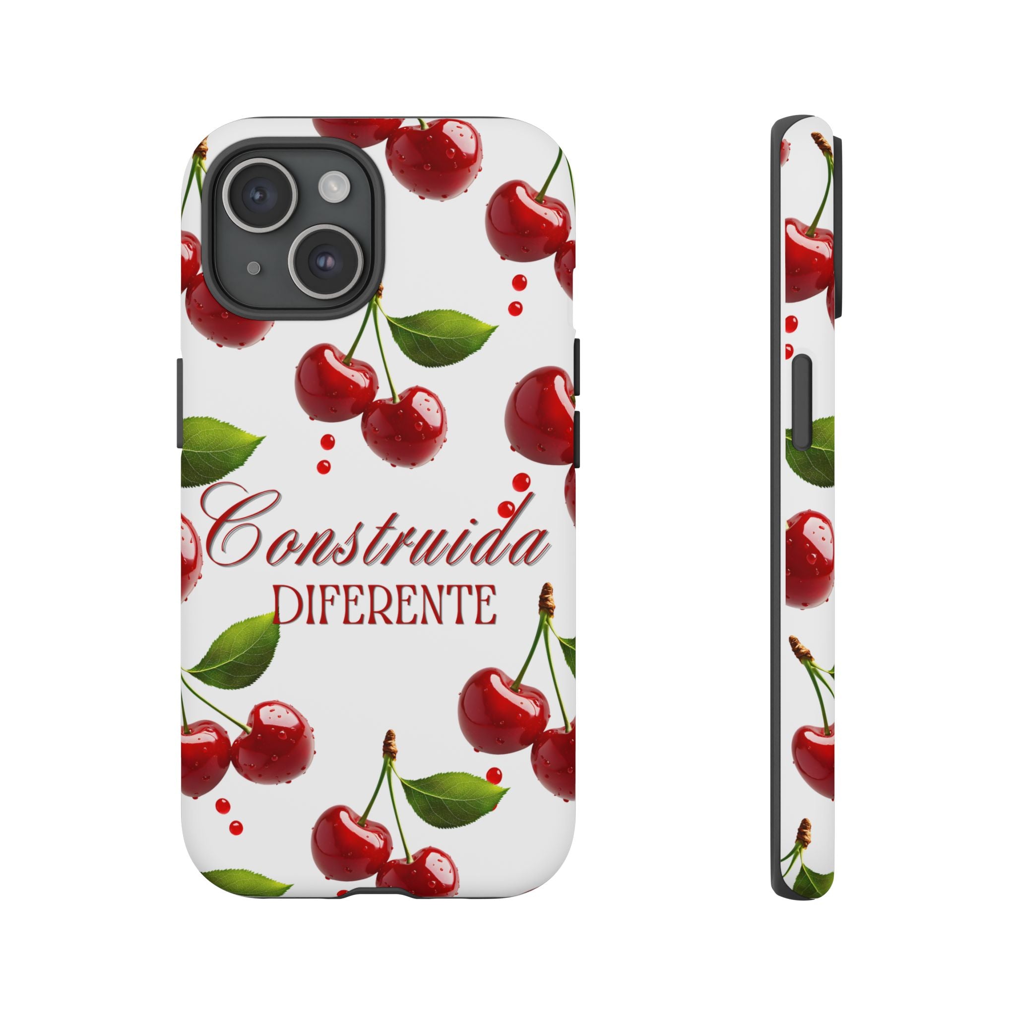 Cherry Pattern Phone Case — "Construida Diferente" Protective Tough Case