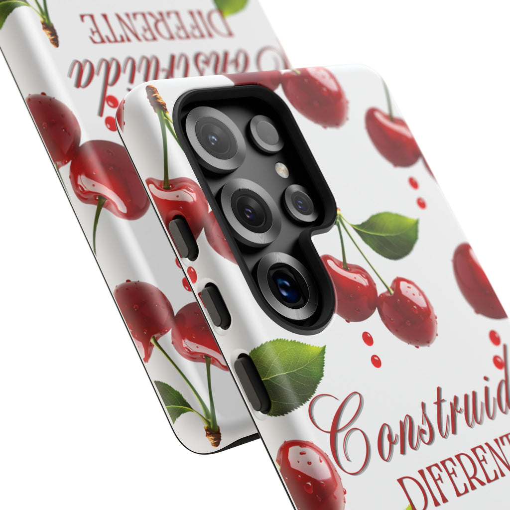 Cherry Pattern Phone Case — "Construida Diferente" Protective Tough Case