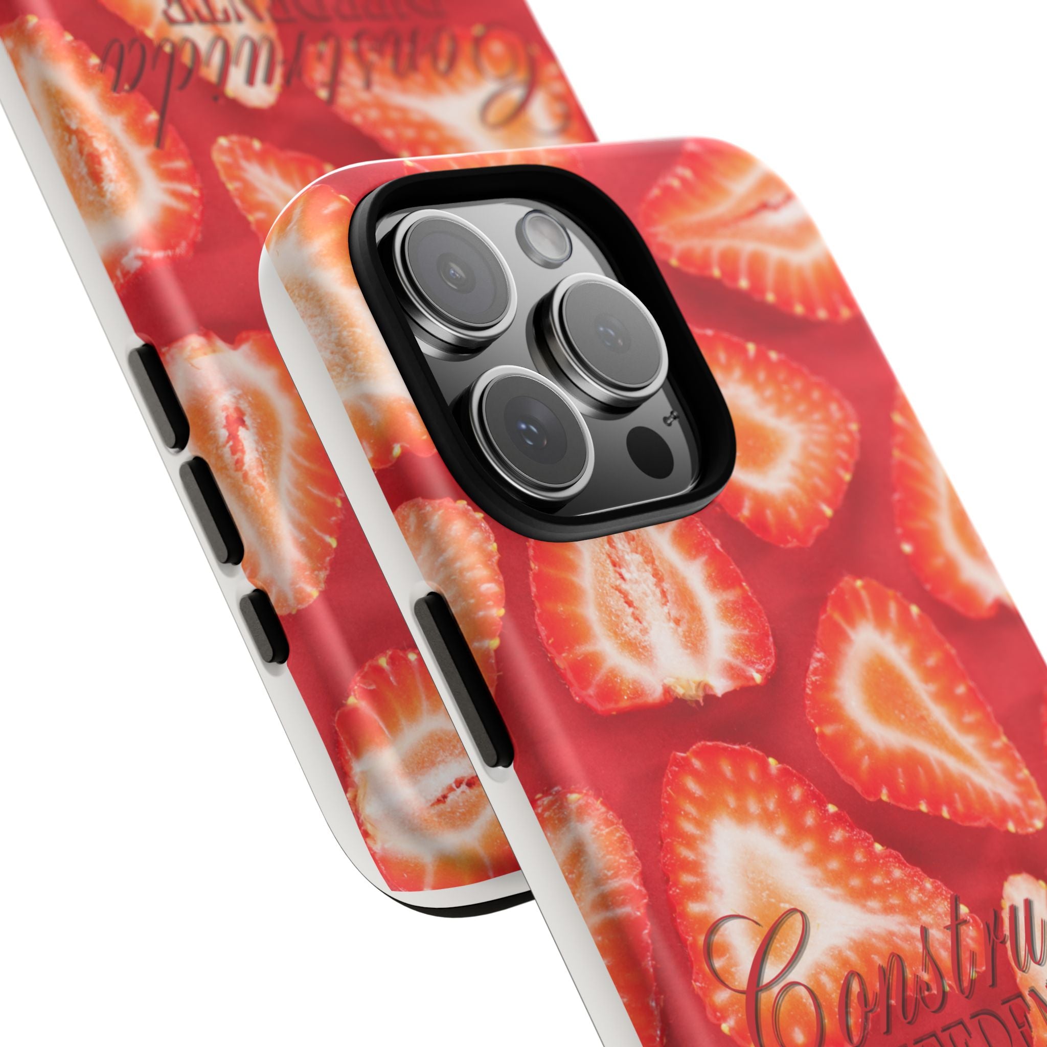 Strawberry Phone Case — Bold Red Fruit Pattern