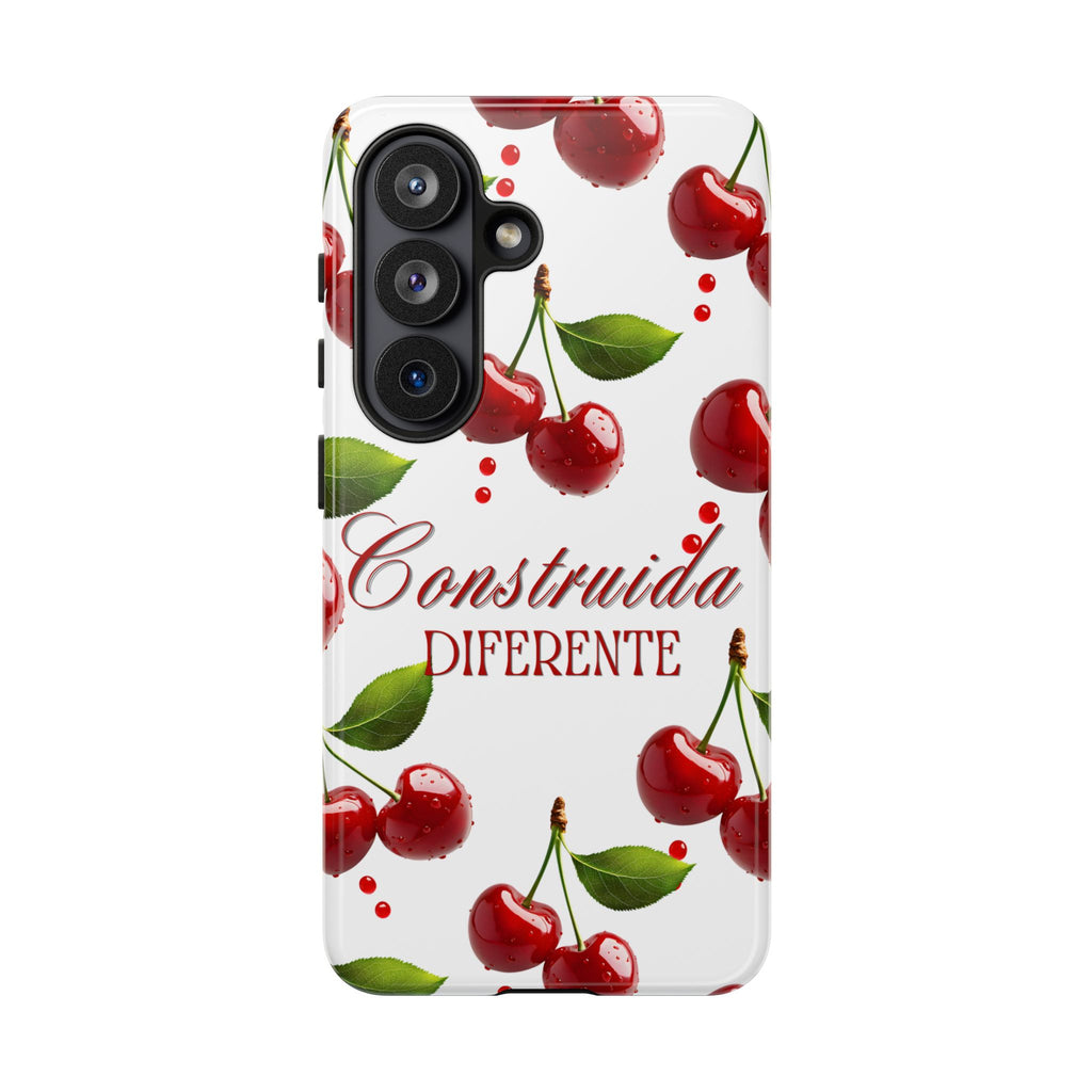 Cherry Pattern Phone Case — "Construida Diferente" Protective Tough Case