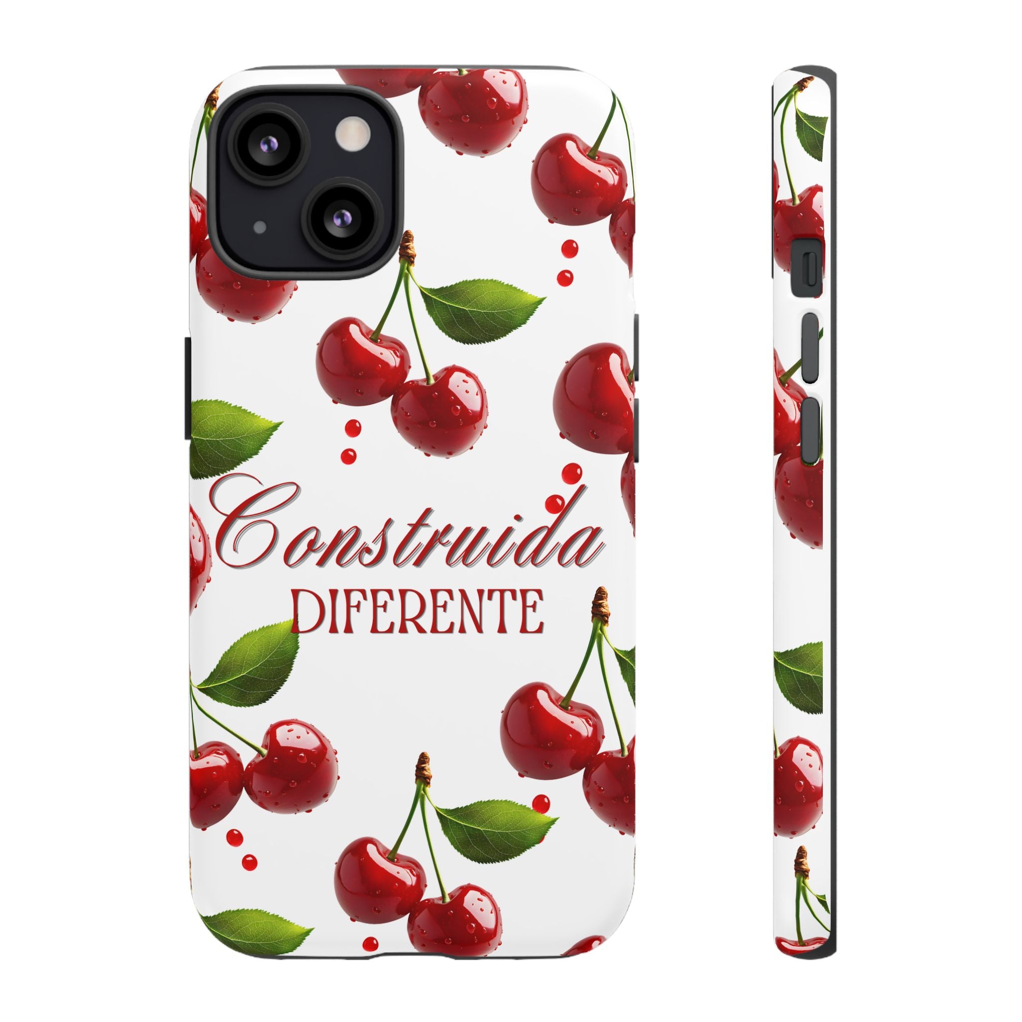 Cherry Pattern Phone Case — "Construida Diferente" Protective Tough Case