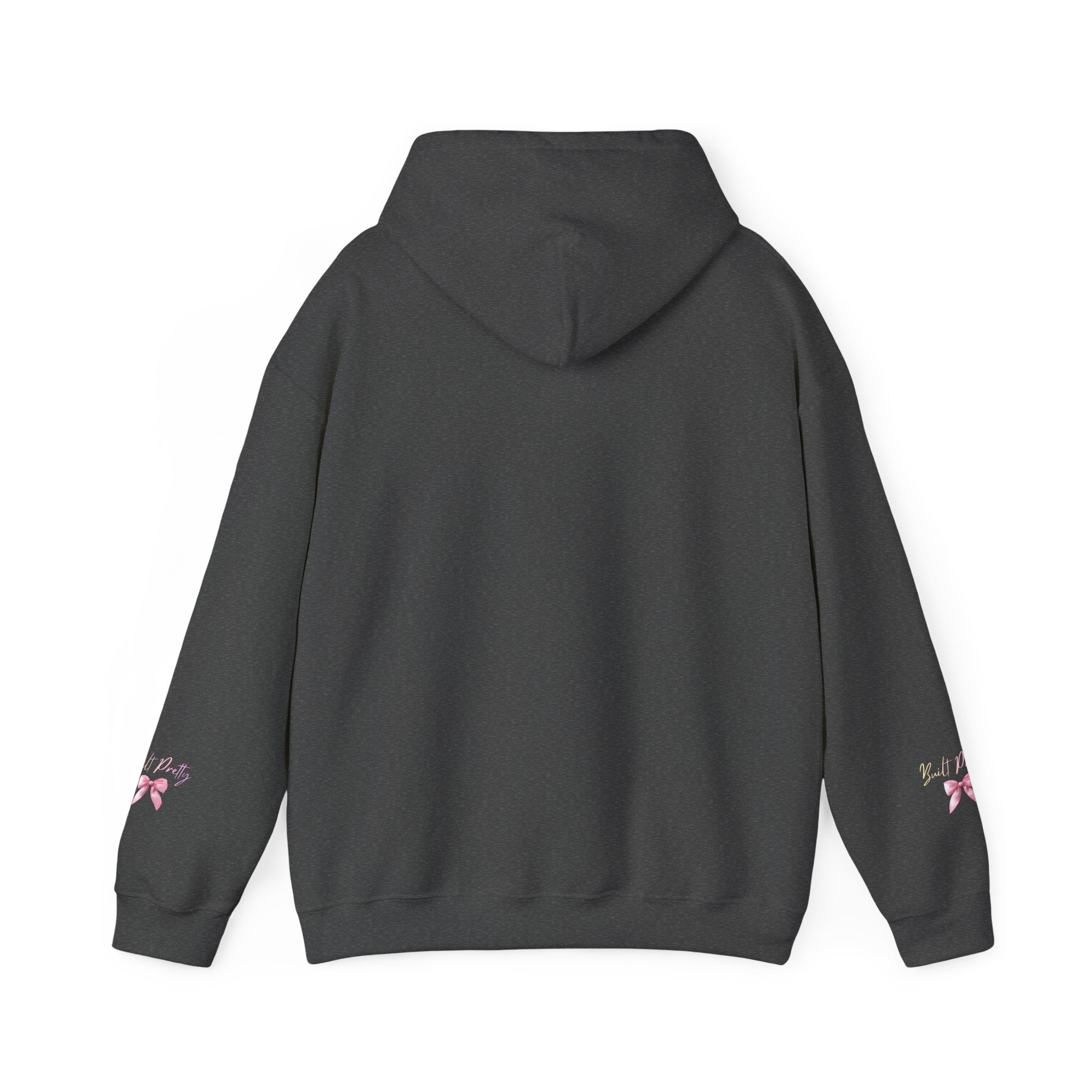 Pretty Bow Hoodie — "Built Pretty" Pink Ribbon Graphic
