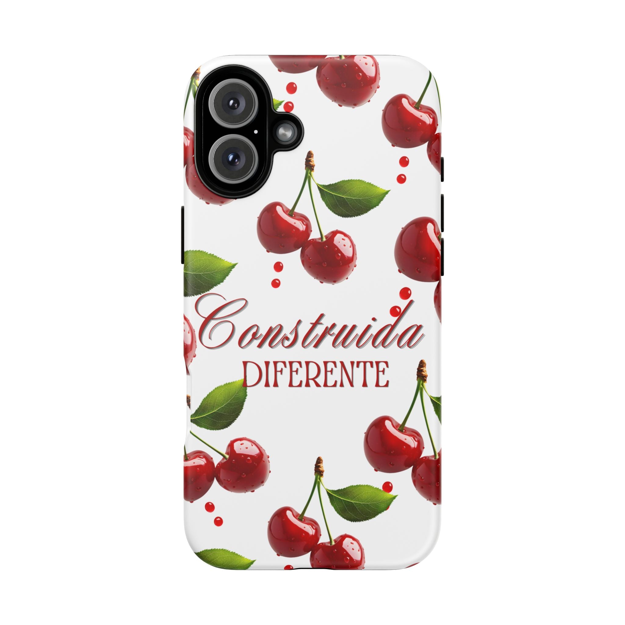Cherry Pattern Phone Case — "Construida Diferente" Protective Tough Case