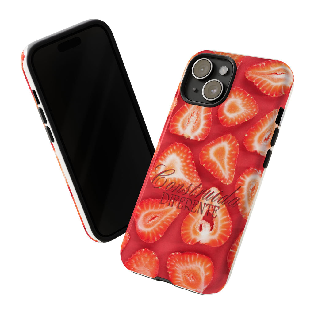 Strawberry Phone Case — Bold Red Fruit Pattern