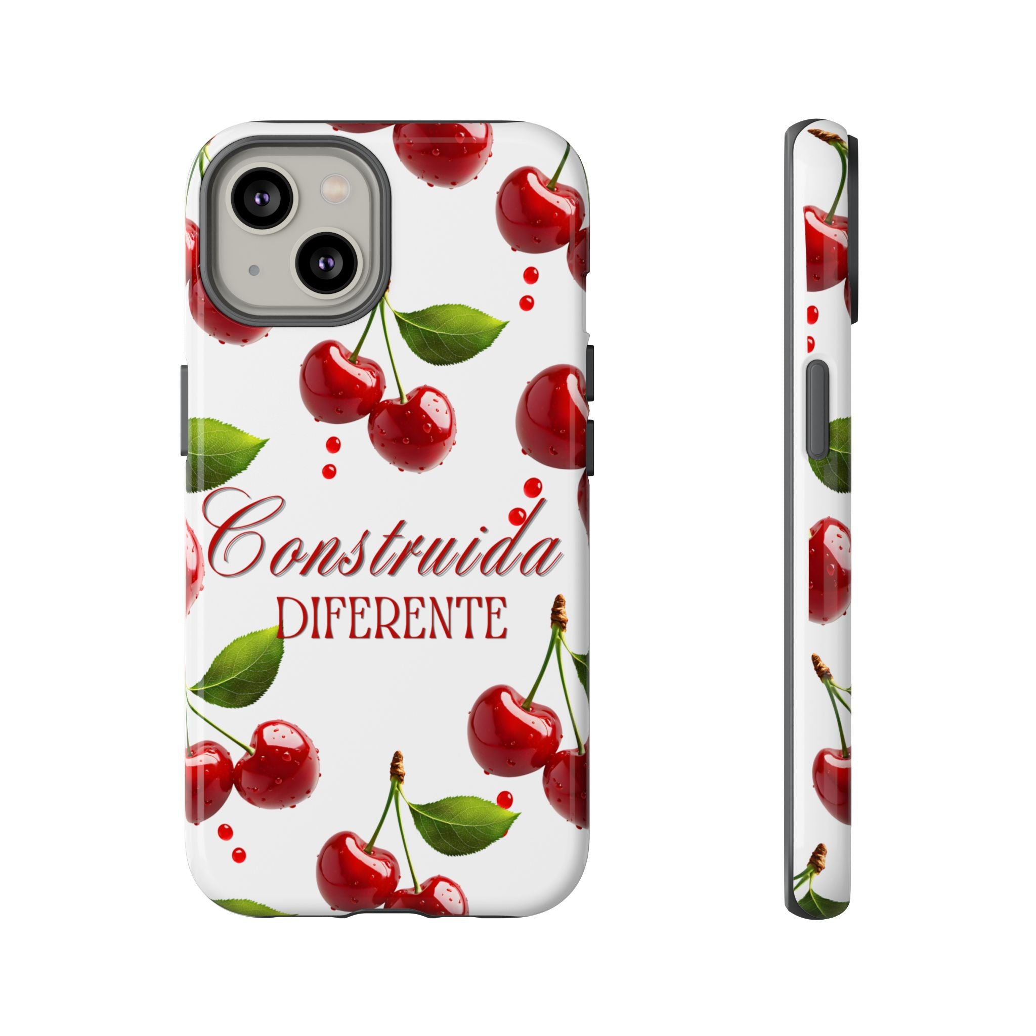 Cherry Pattern Phone Case — "Construida Diferente" Protective Tough Case